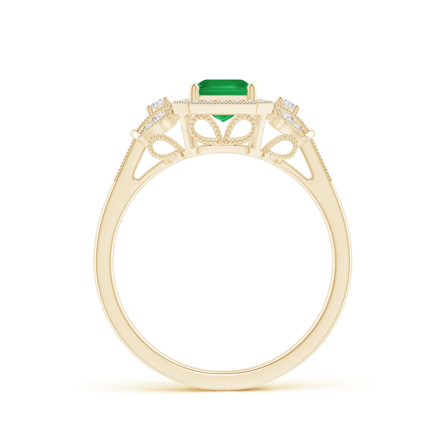 A - Emerald / 1.26 CT / 14 KT Yellow Gold