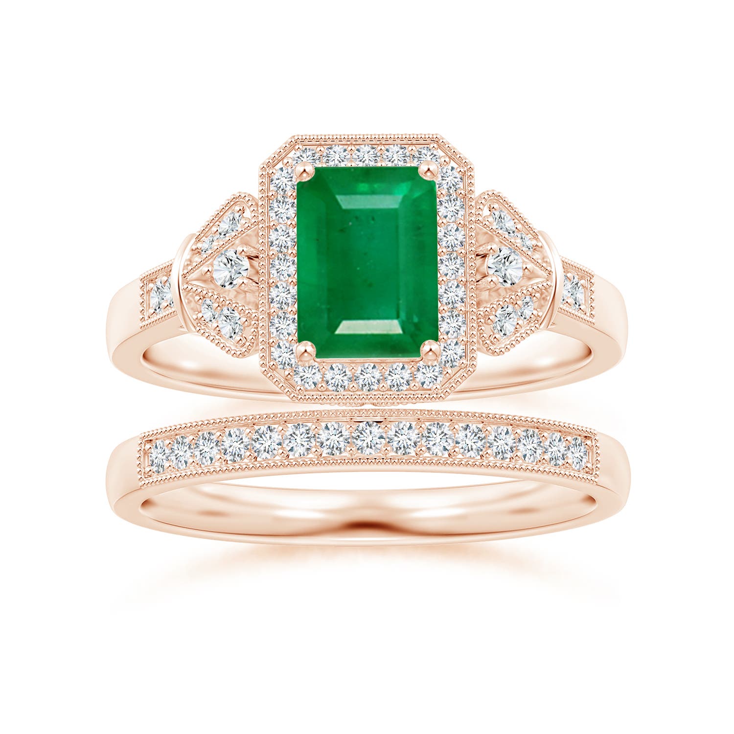 AA - Emerald / 1.26 CT / 14 KT Rose Gold