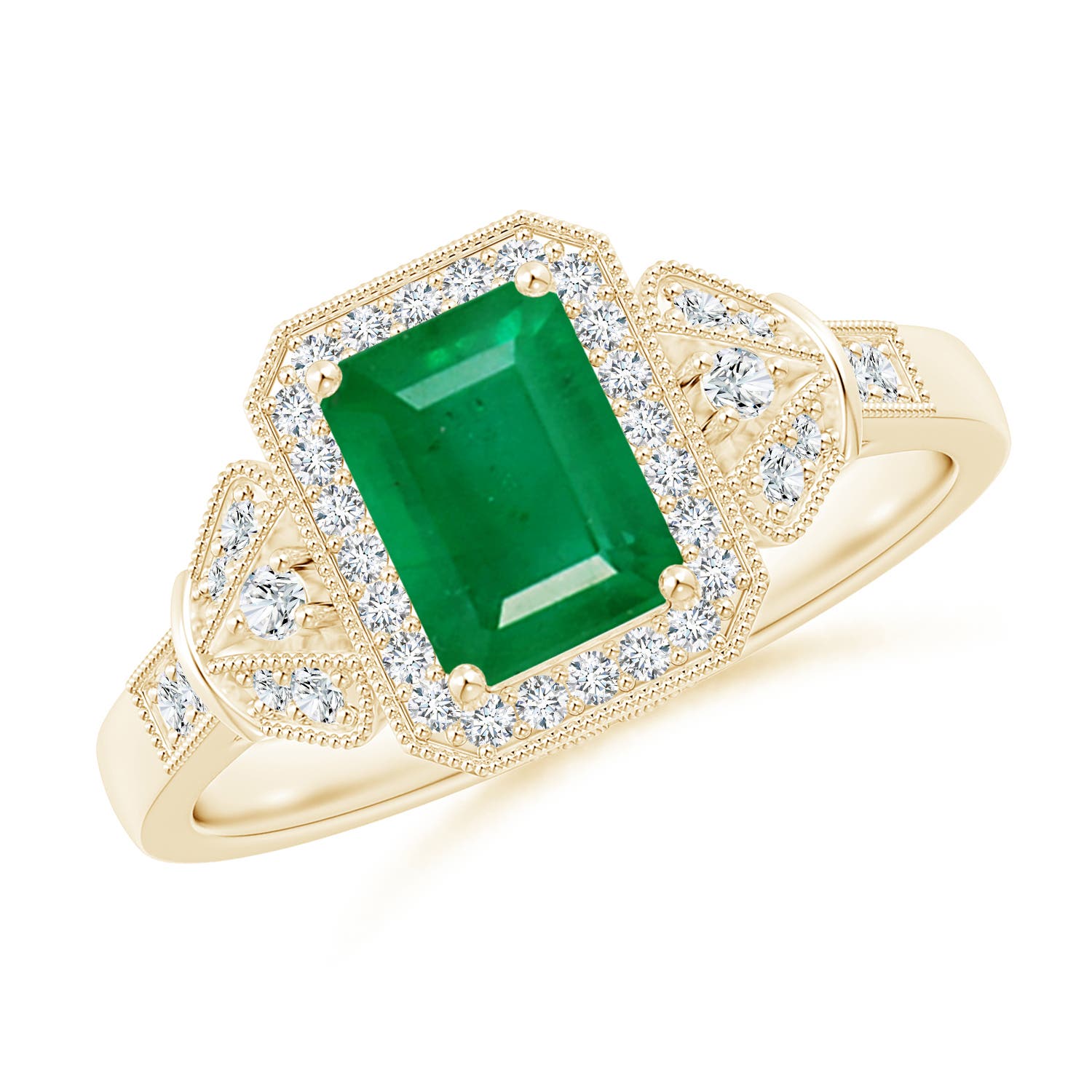 AA - Emerald / 1.26 CT / 14 KT Yellow Gold