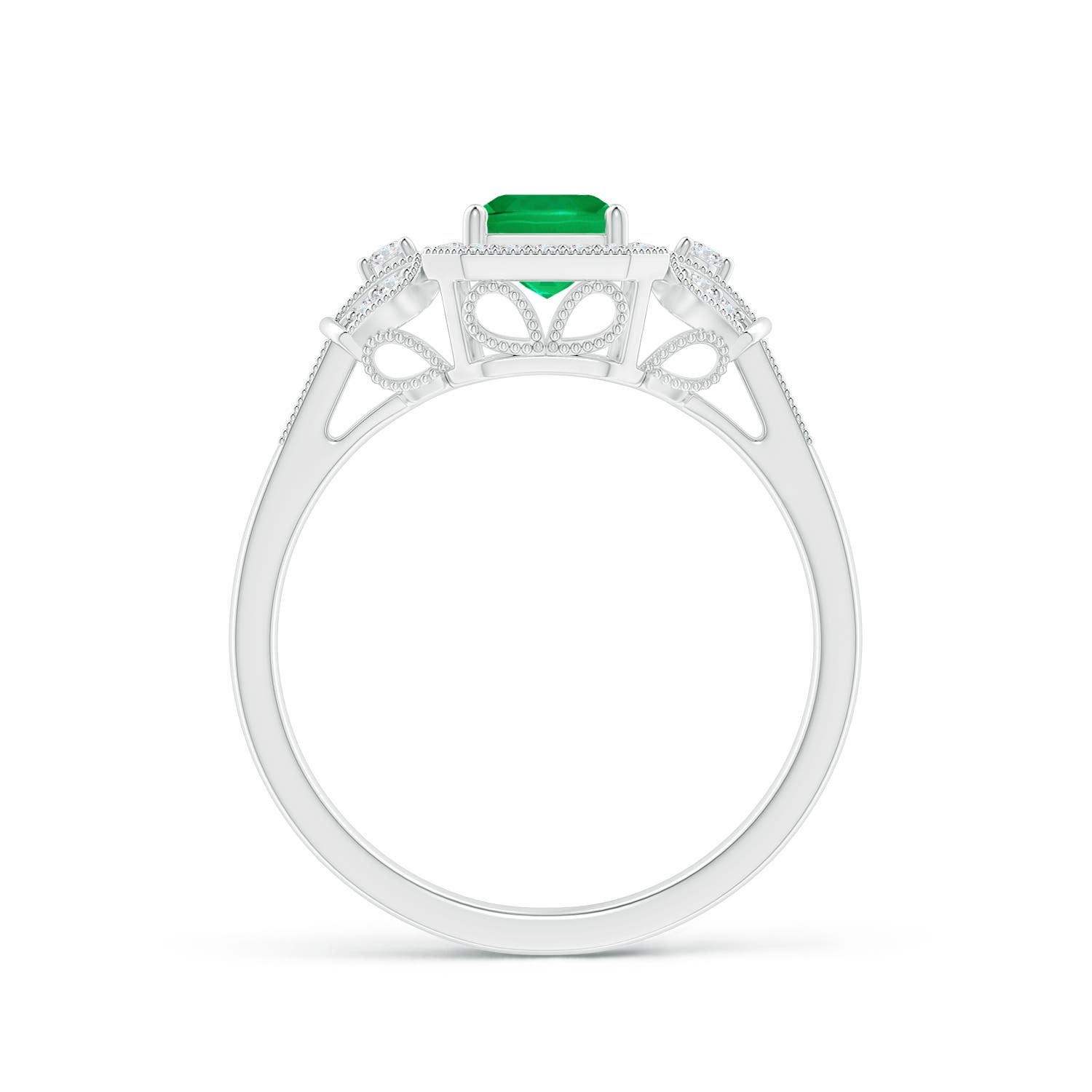 AAA - Emerald / 1.26 CT / 14 KT White Gold