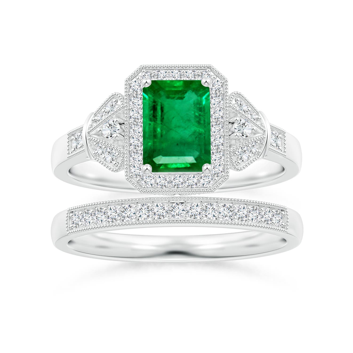 AAA - Emerald / 1.26 CT / 14 KT White Gold