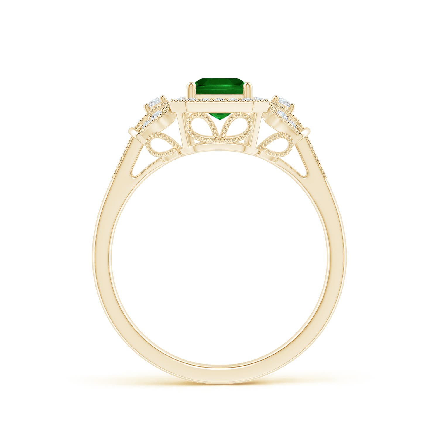 AAAA - Emerald / 1.26 CT / 14 KT Yellow Gold