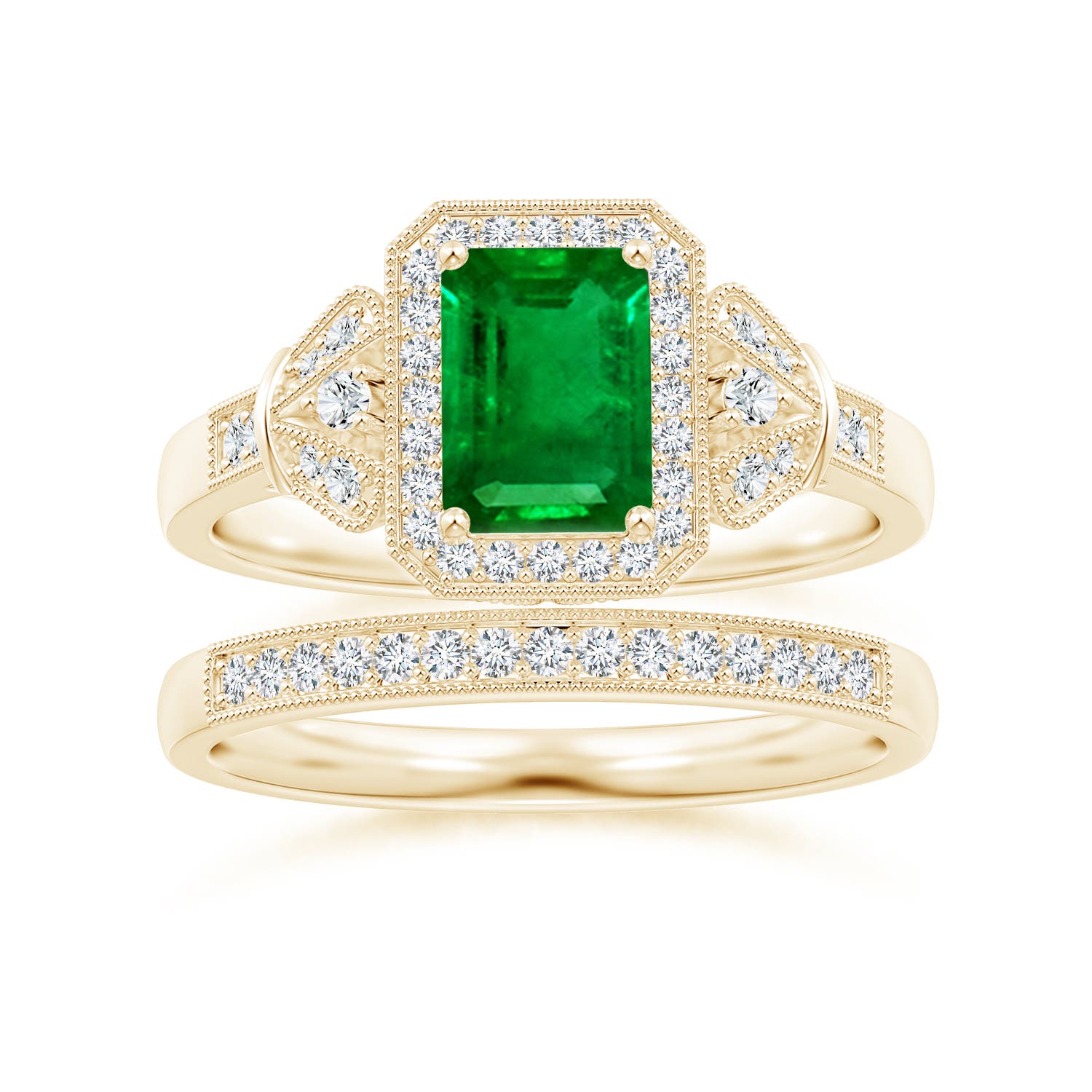 AAAA - Emerald / 1.26 CT / 14 KT Yellow Gold