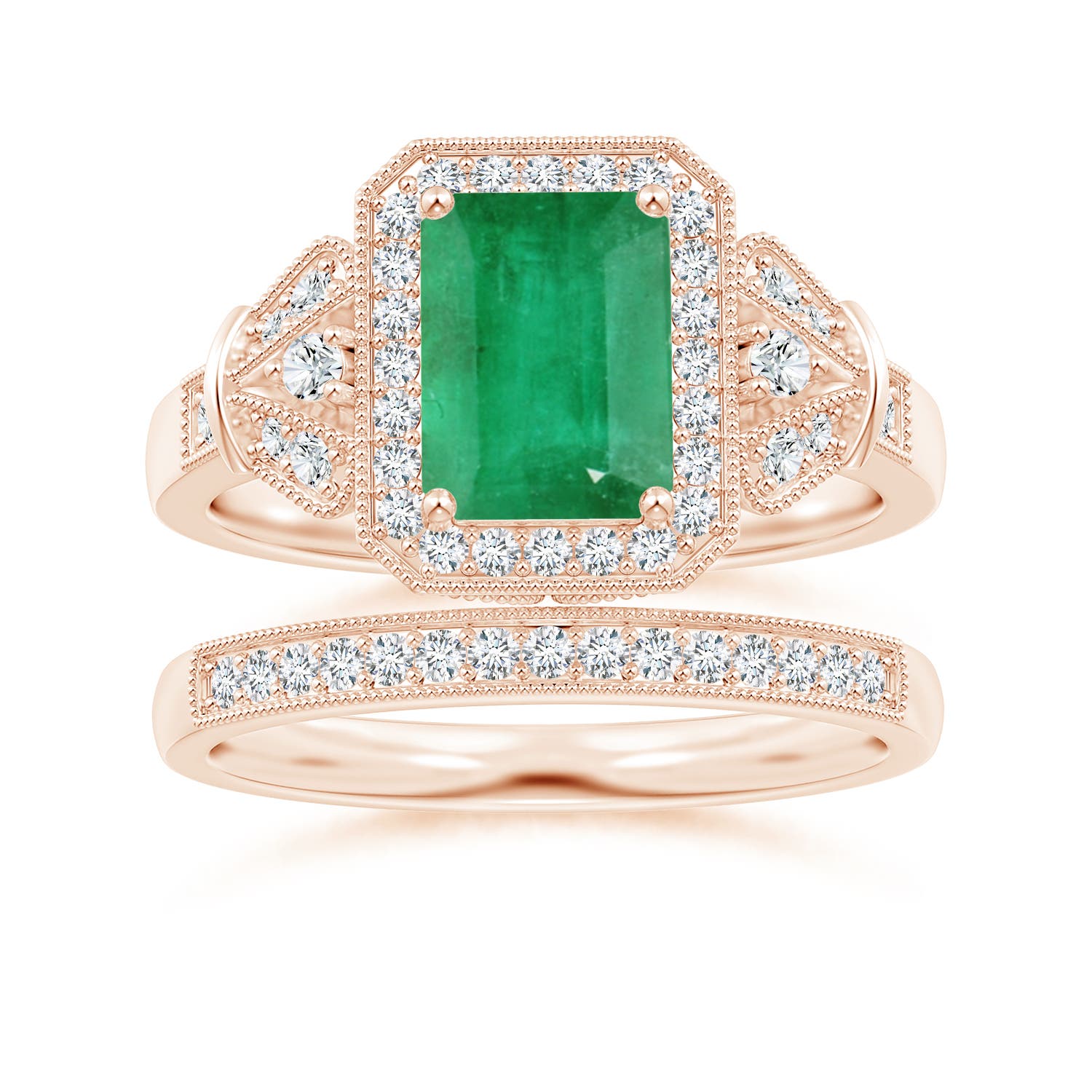 A - Emerald / 1.83 CT / 14 KT Rose Gold