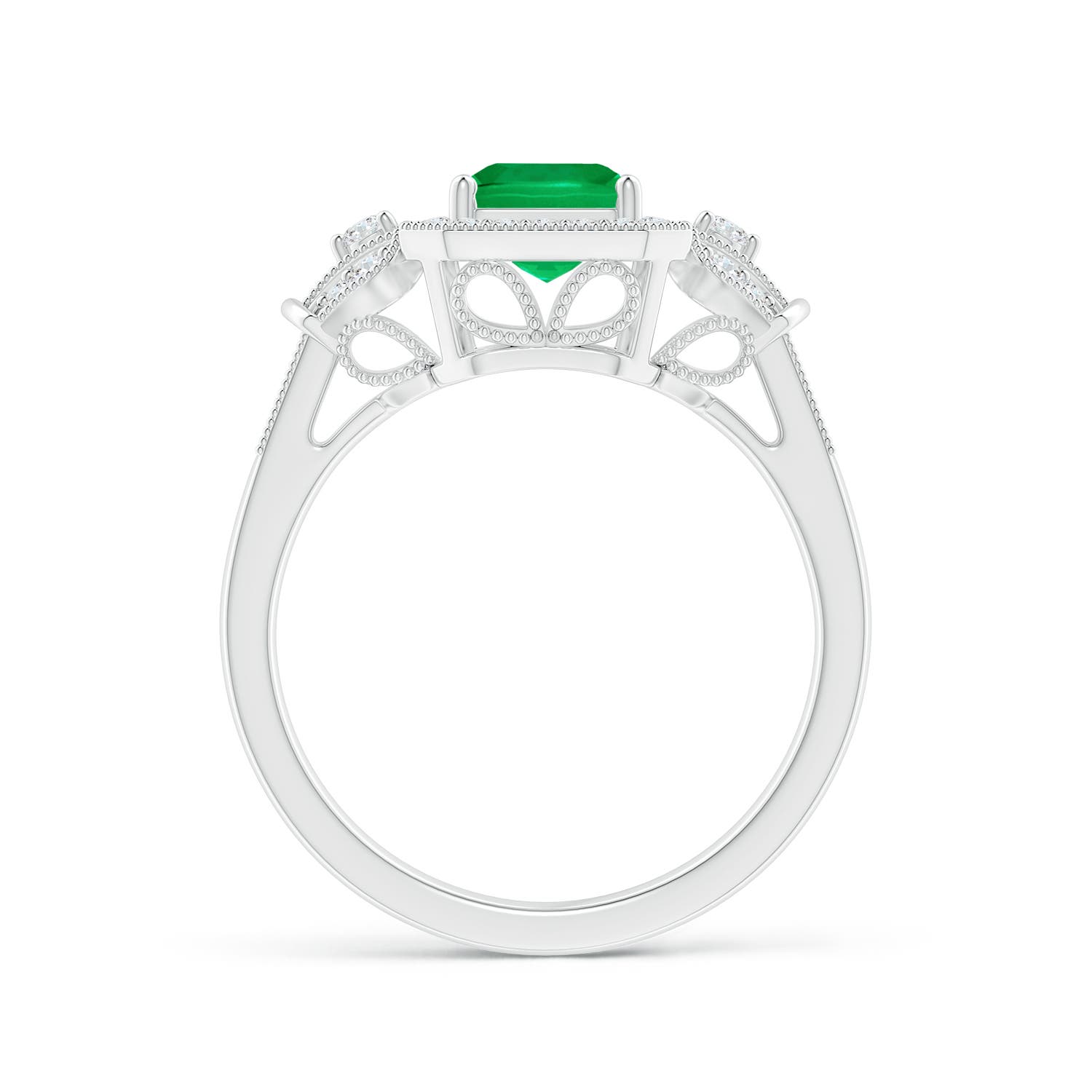 AAA - Emerald / 1.83 CT / 14 KT White Gold