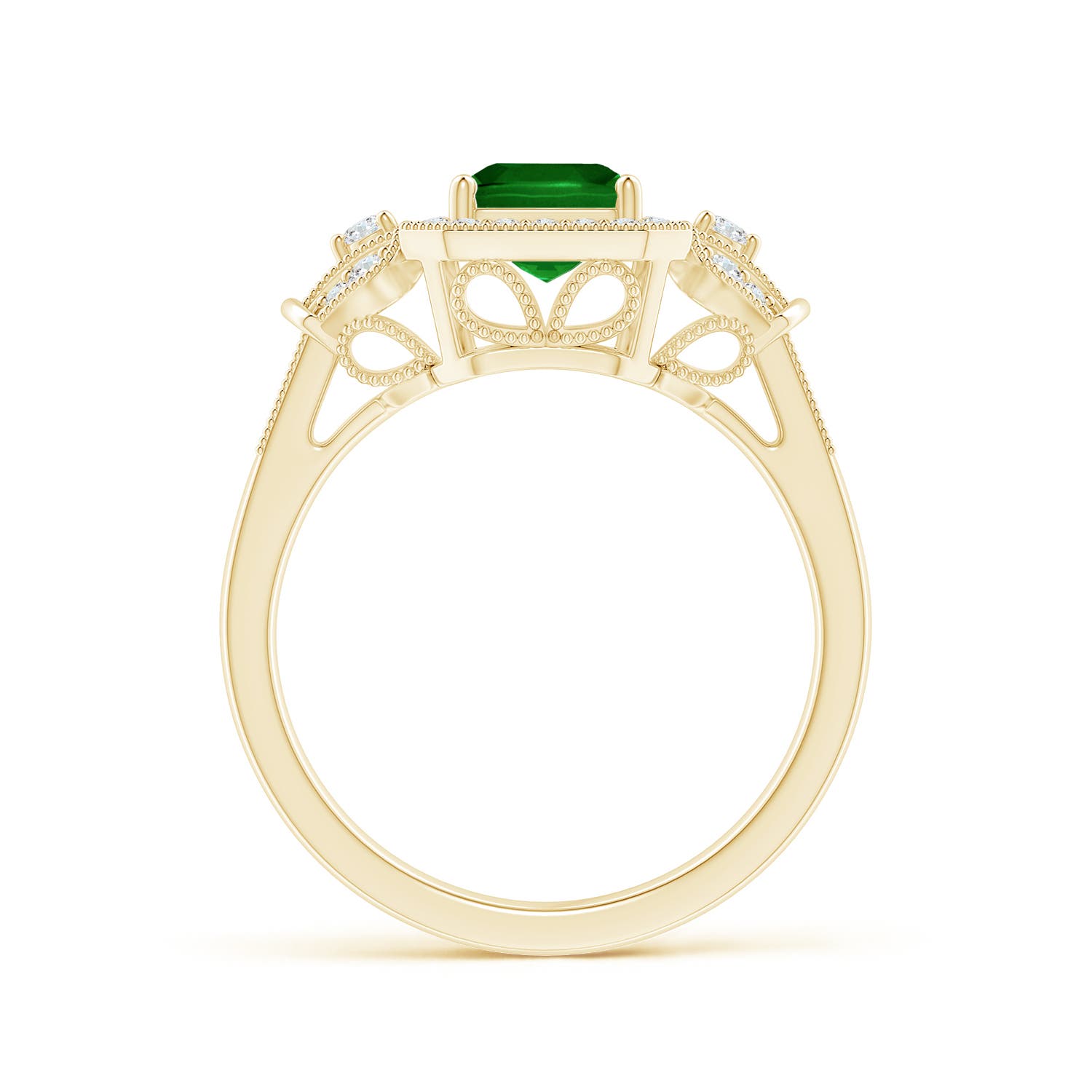 Premium - Lab-Grown Emerald / 1.83 CT / 18 KT Yellow Gold