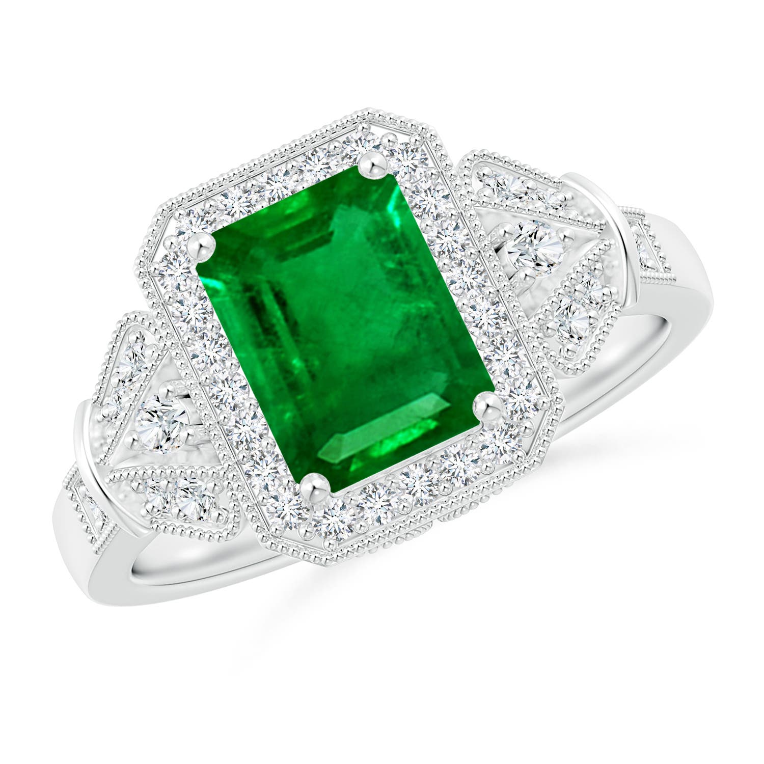 AAAA - Emerald / 1.83 CT / 14 KT White Gold