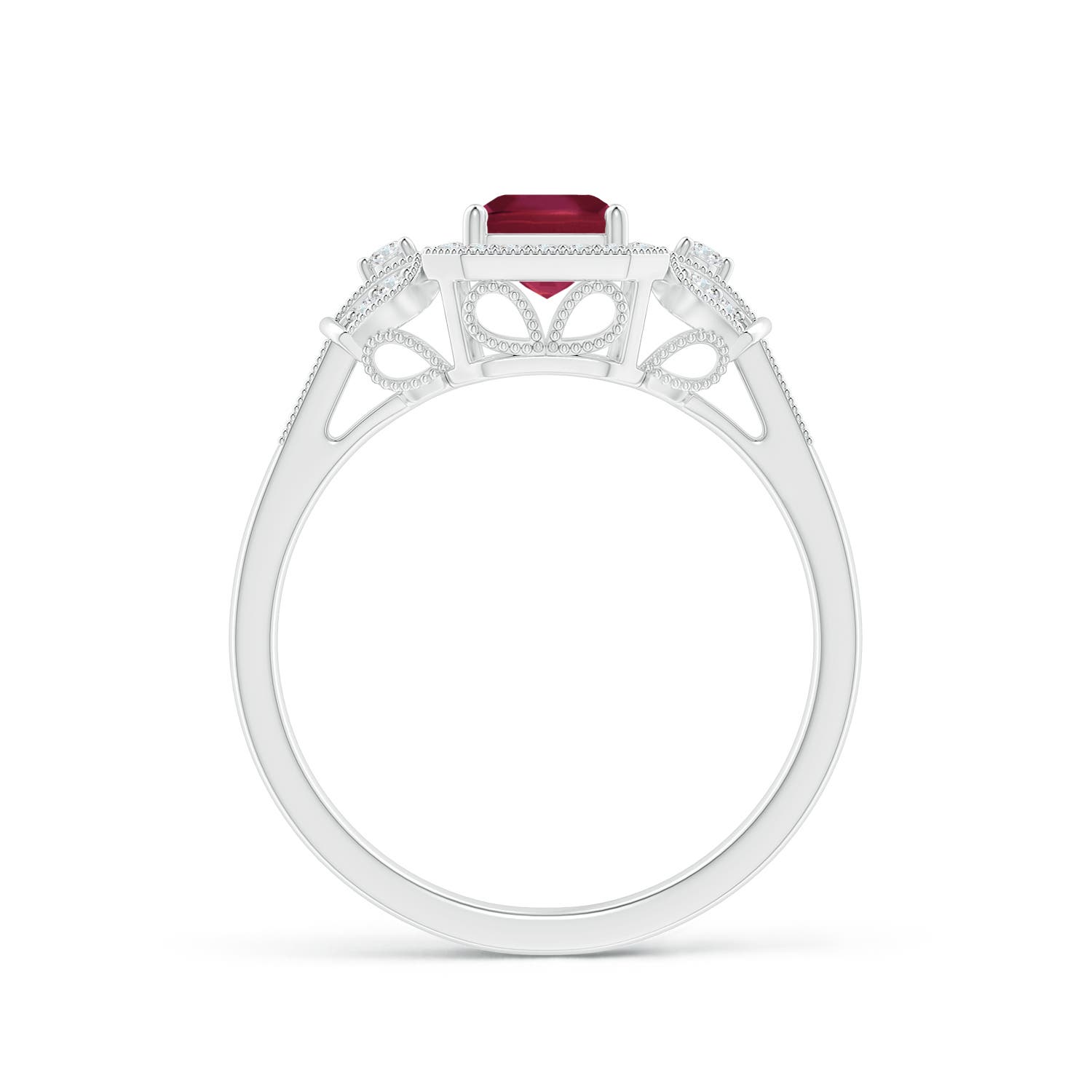 A - Ruby / 1.26 CT / 14 KT White Gold