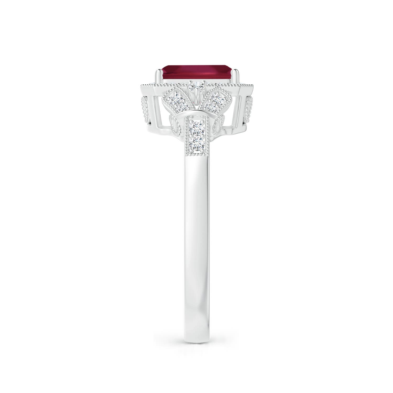 A - Ruby / 1.26 CT / 14 KT White Gold