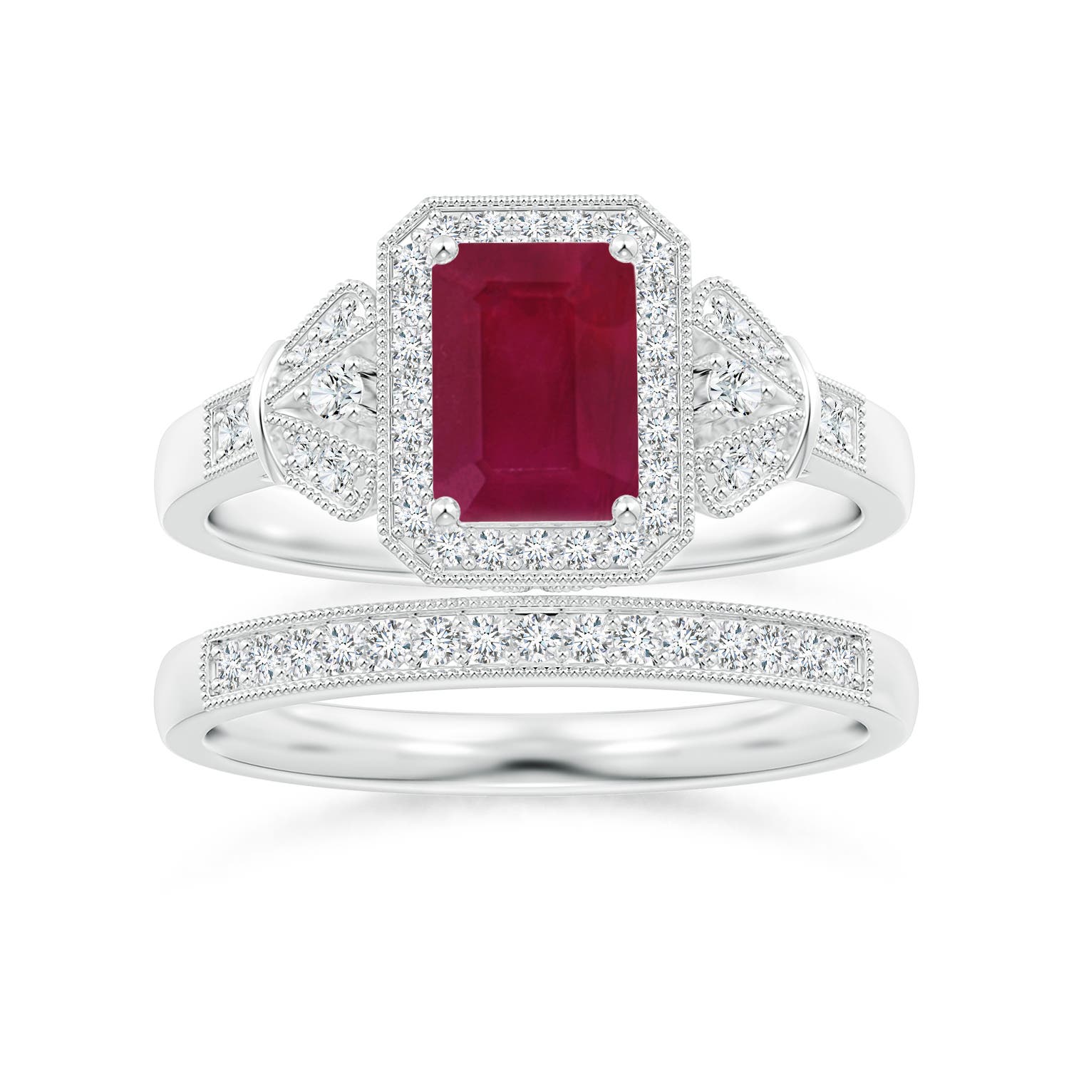 A - Ruby / 1.26 CT / 14 KT White Gold