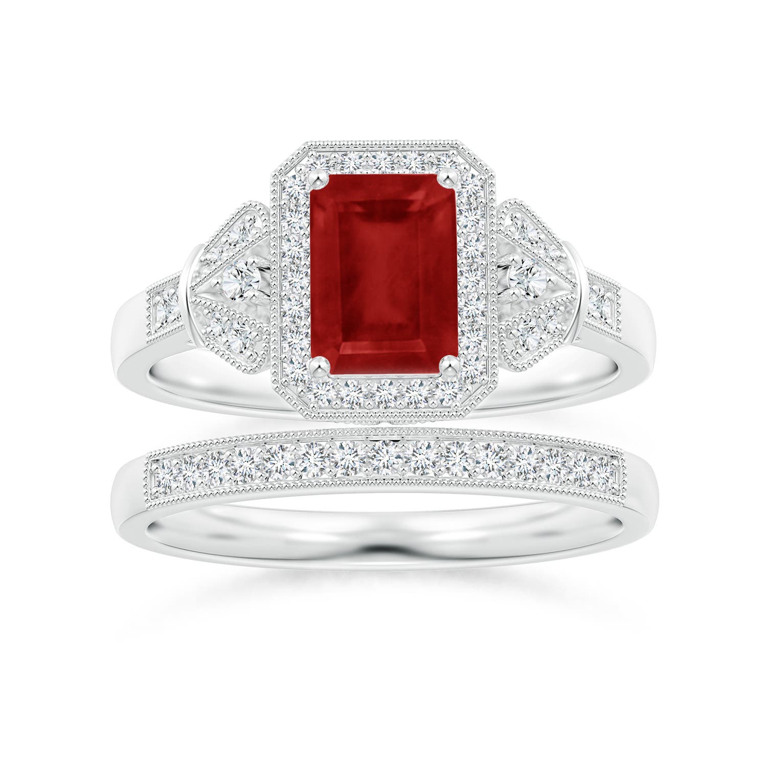 AA - Ruby / 1.26 CT / 14 KT White Gold