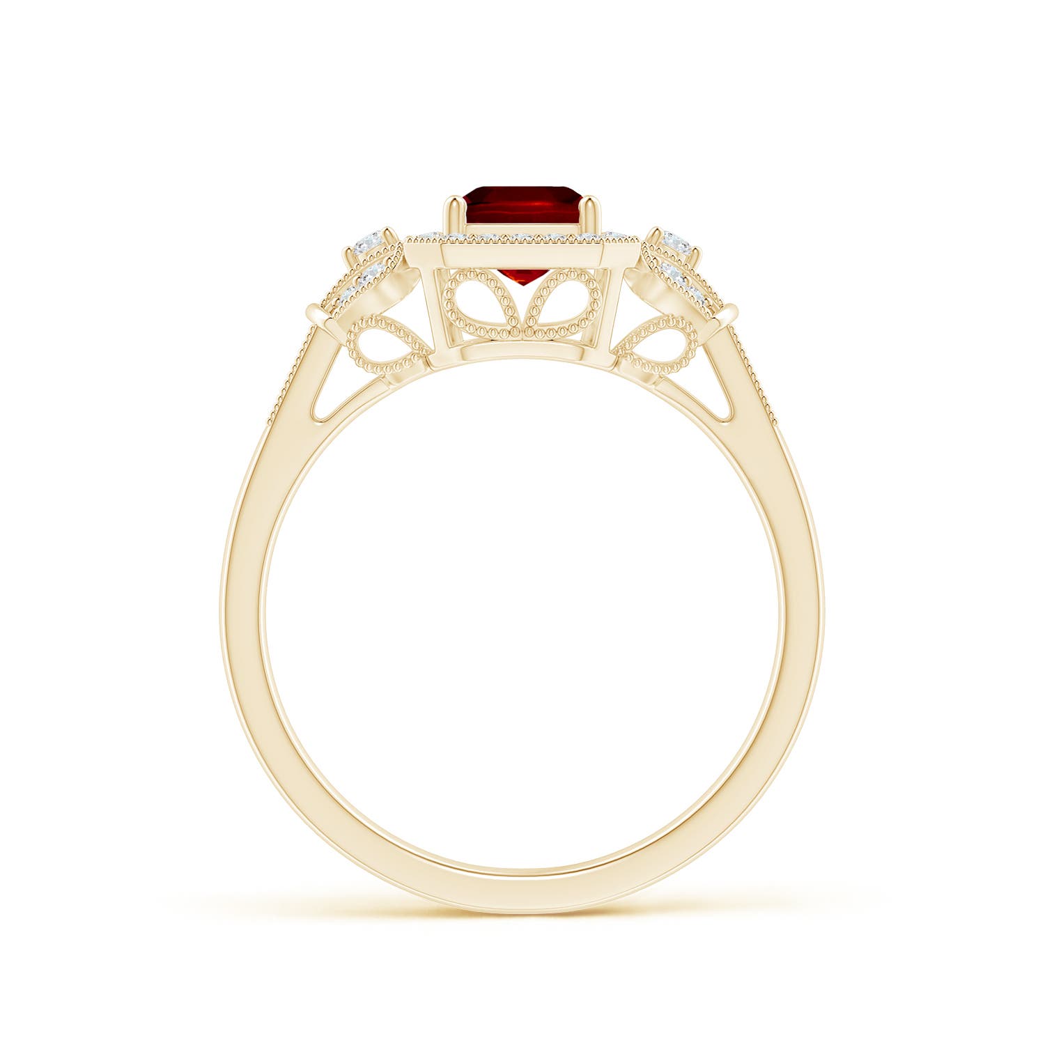 AAAA - Ruby / 1.26 CT / 14 KT Yellow Gold