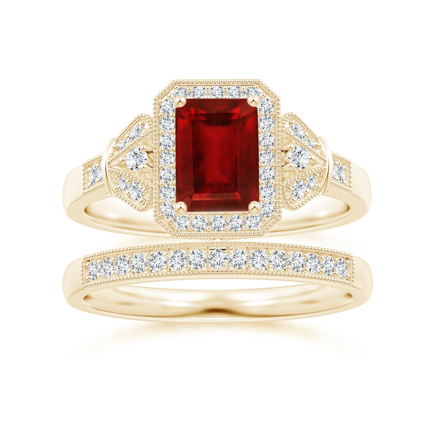 AAAA - Ruby / 1.26 CT / 14 KT Yellow Gold