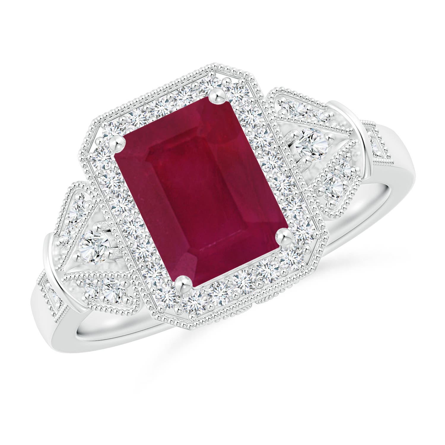 A - Ruby / 1.93 CT / 14 KT White Gold