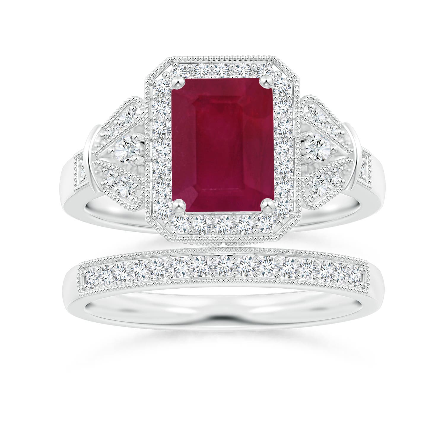 A - Ruby / 1.93 CT / 14 KT White Gold