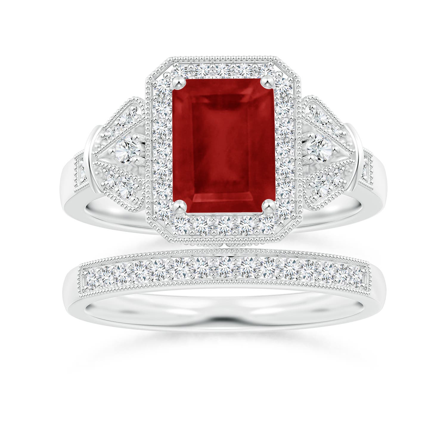 AA - Ruby / 1.93 CT / 14 KT White Gold