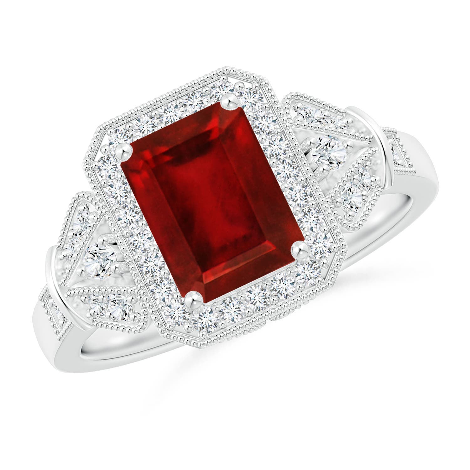 AAAA - Ruby / 1.93 CT / 14 KT White Gold