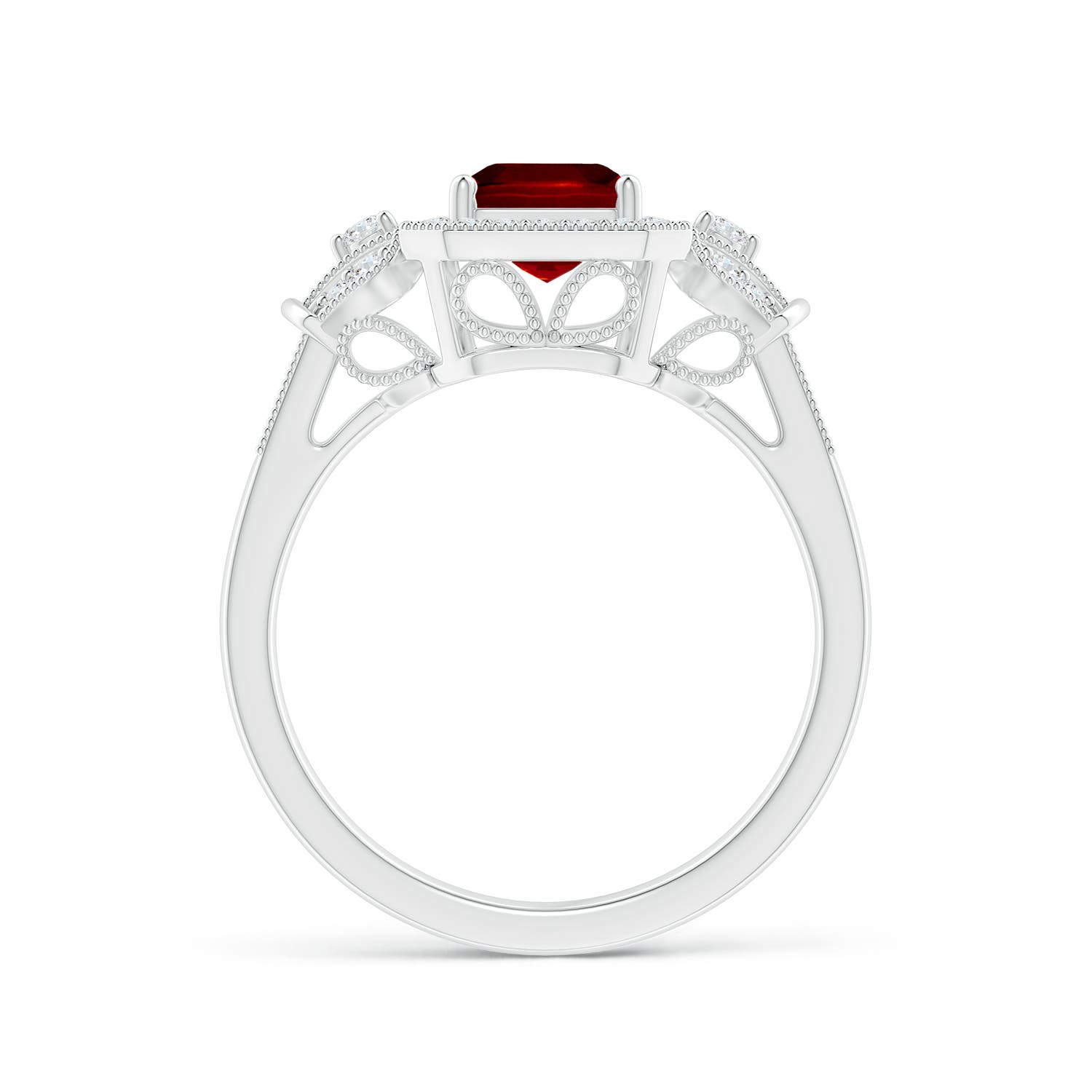 AAAA - Ruby / 1.93 CT / 14 KT White Gold