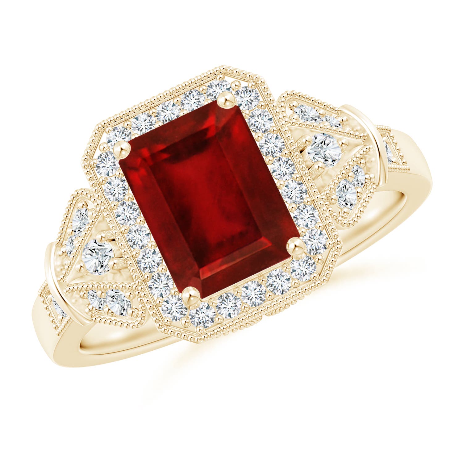 AAAA - Ruby / 1.93 CT / 14 KT Yellow Gold