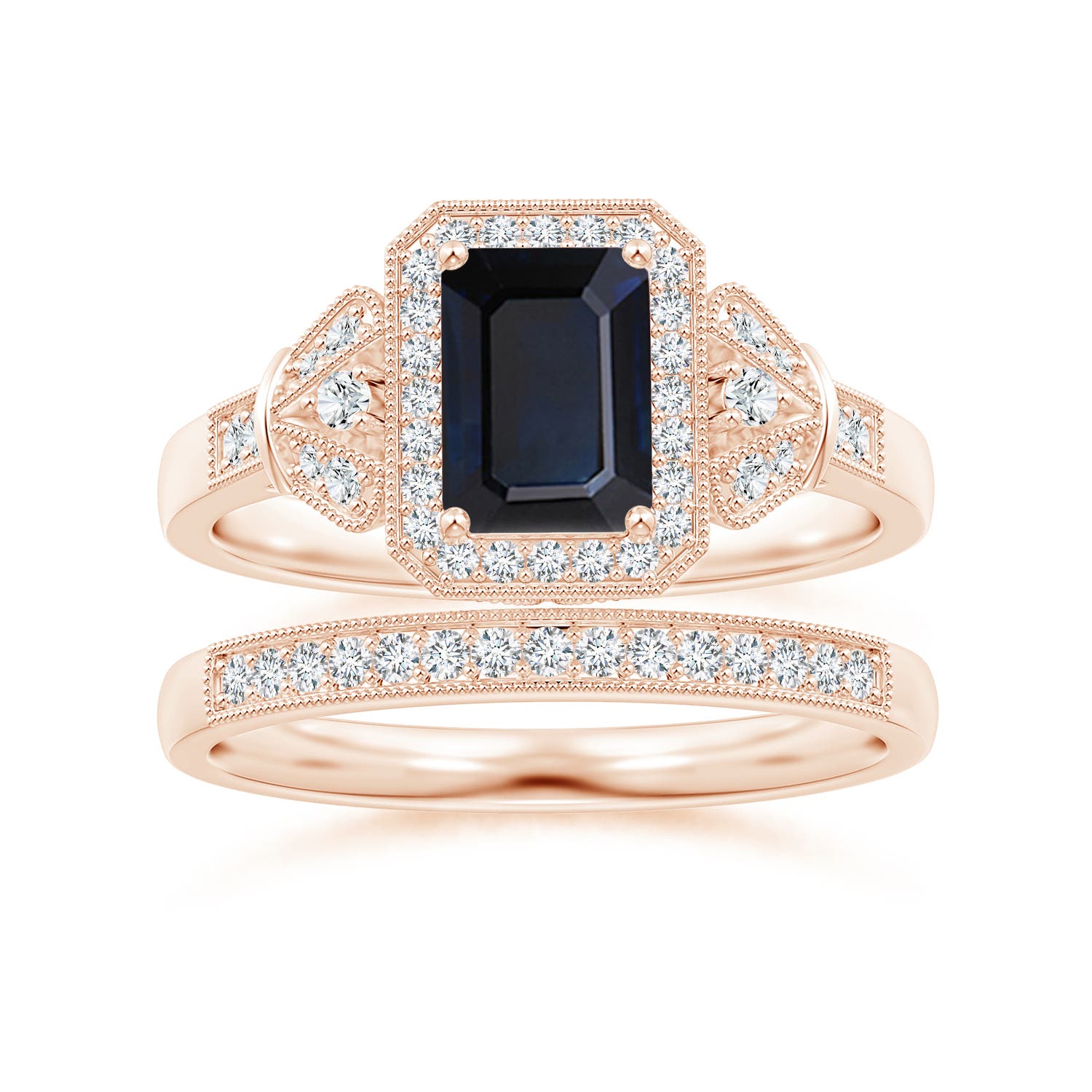 A - Blue Sapphire / 1.31 CT / 14 KT Rose Gold