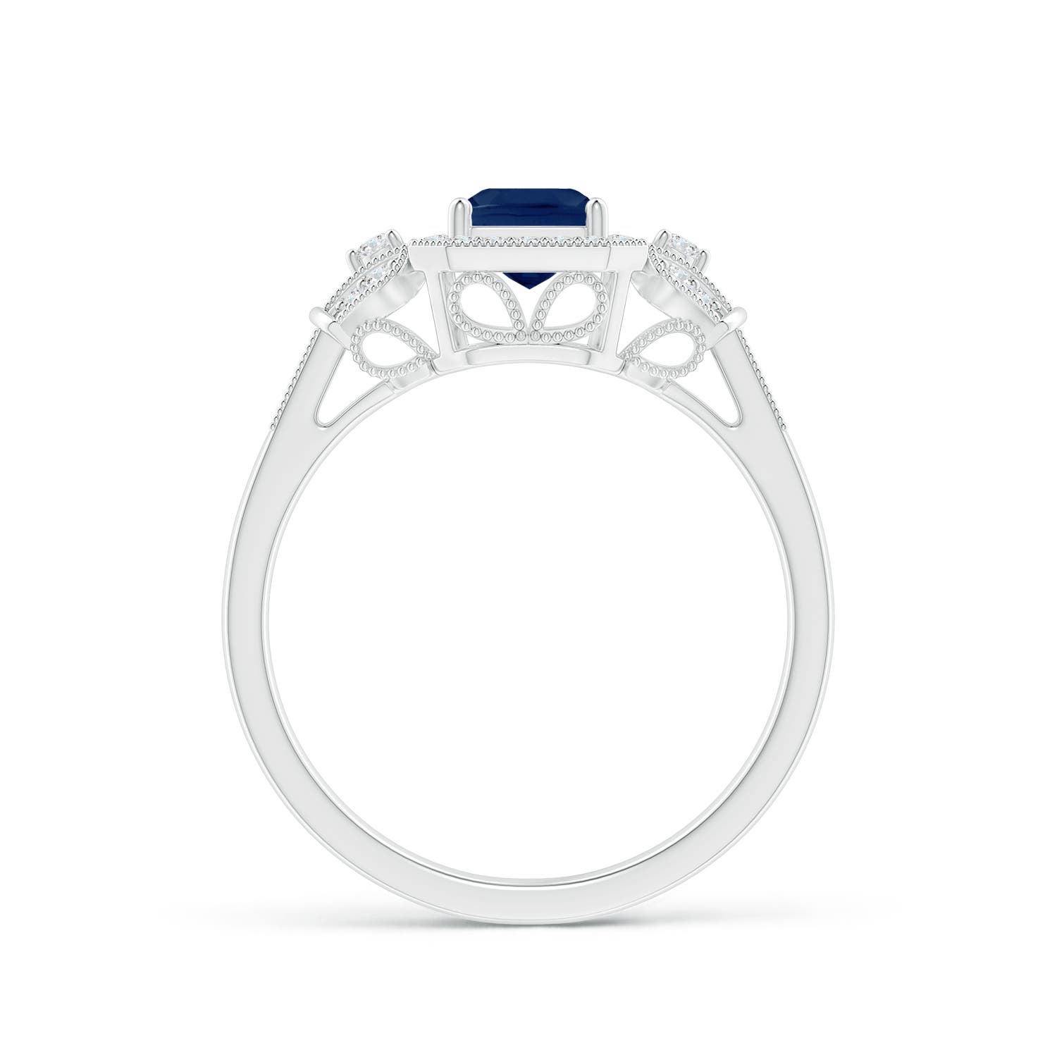 A - Blue Sapphire / 1.31 CT / 14 KT White Gold