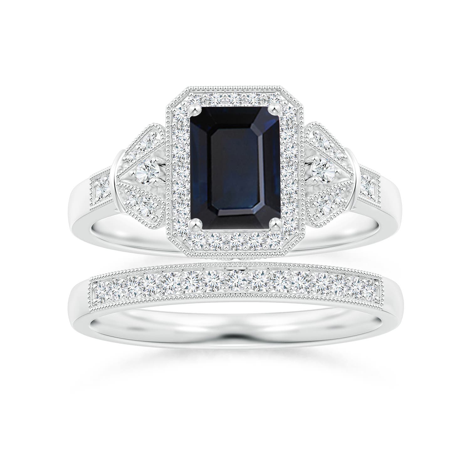 A - Blue Sapphire / 1.31 CT / 14 KT White Gold