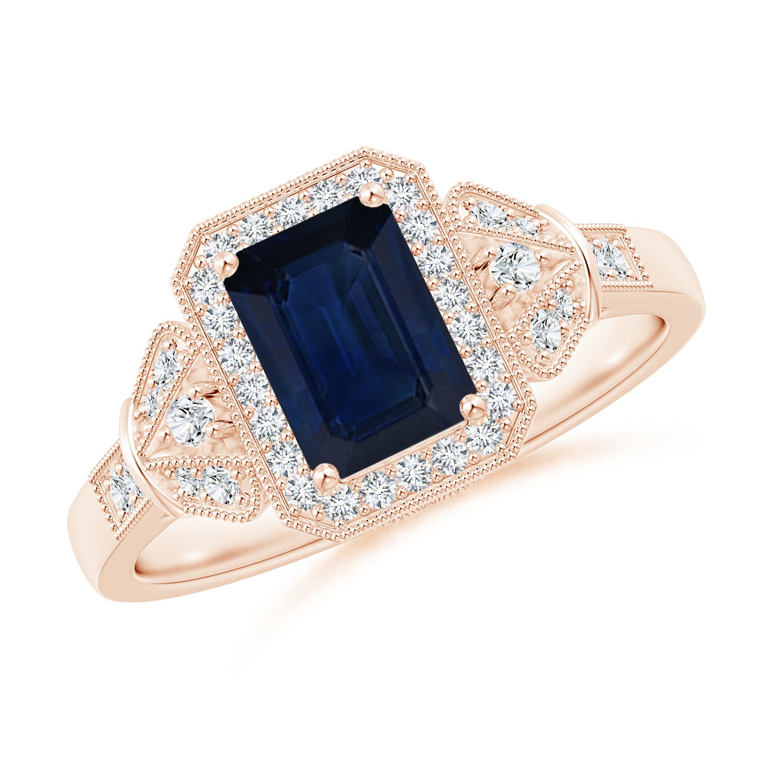 AA - Blue Sapphire / 1.31 CT / 14 KT Rose Gold