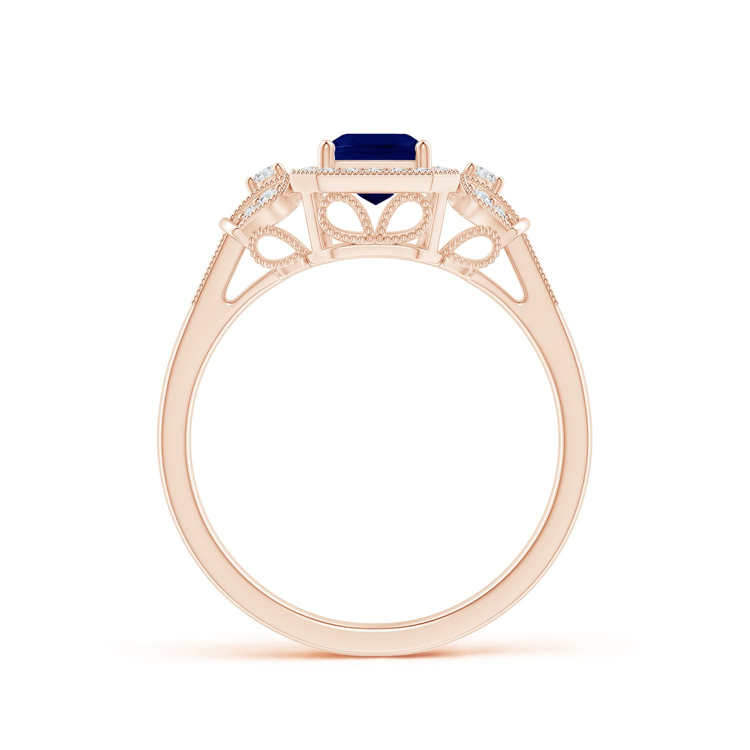 AA - Blue Sapphire / 1.31 CT / 14 KT Rose Gold