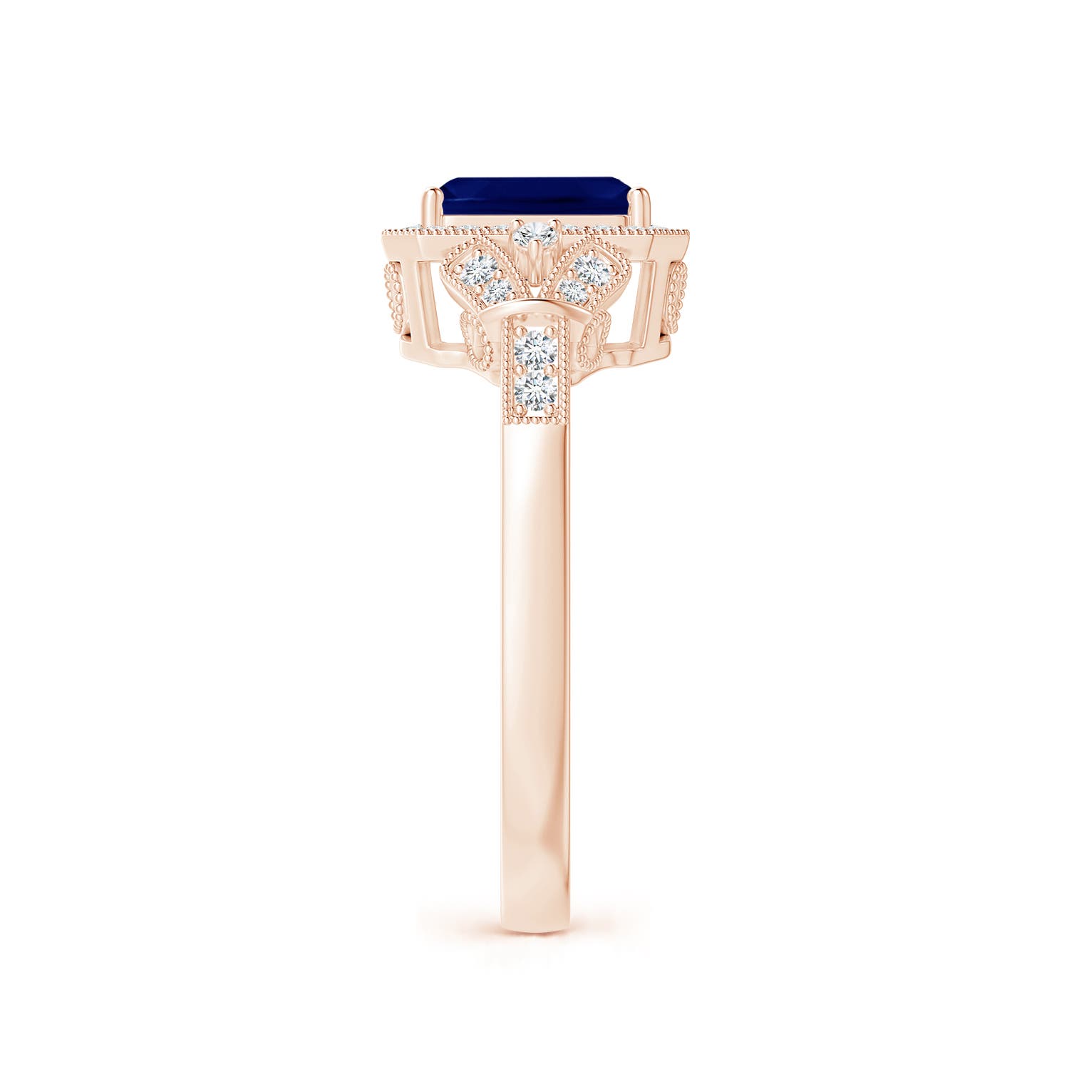 AA - Blue Sapphire / 1.31 CT / 14 KT Rose Gold