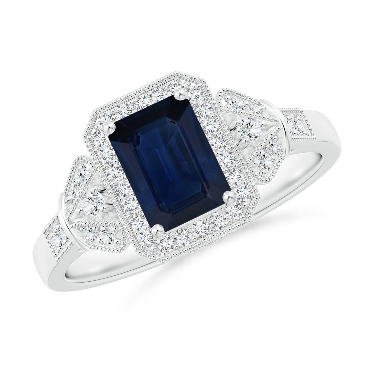 AA - Blue Sapphire / 1.31 CT / 14 KT White Gold