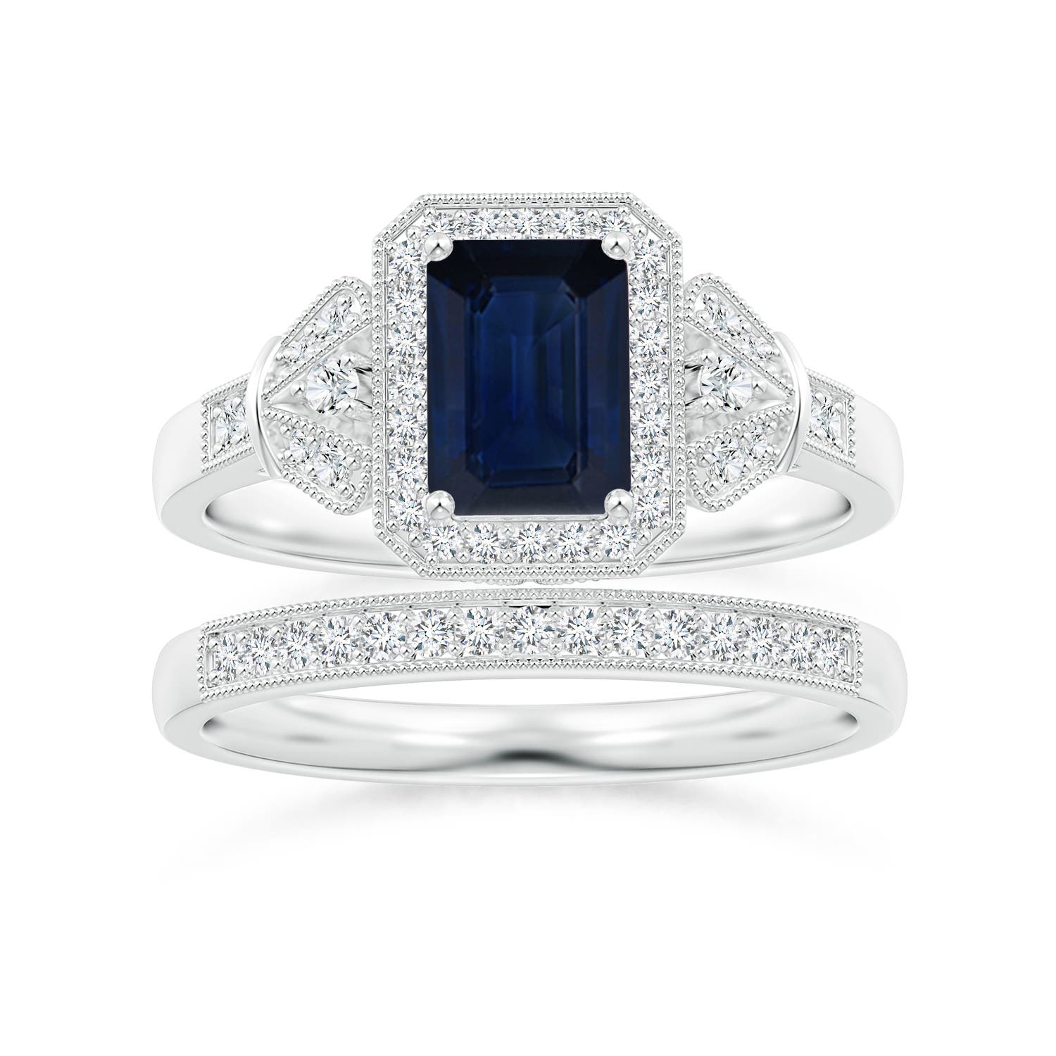 AA - Blue Sapphire / 1.31 CT / 14 KT White Gold