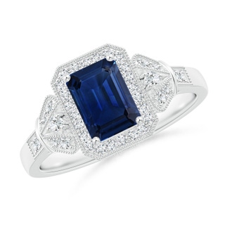 Emerald Cut AAA Blue Sapphire