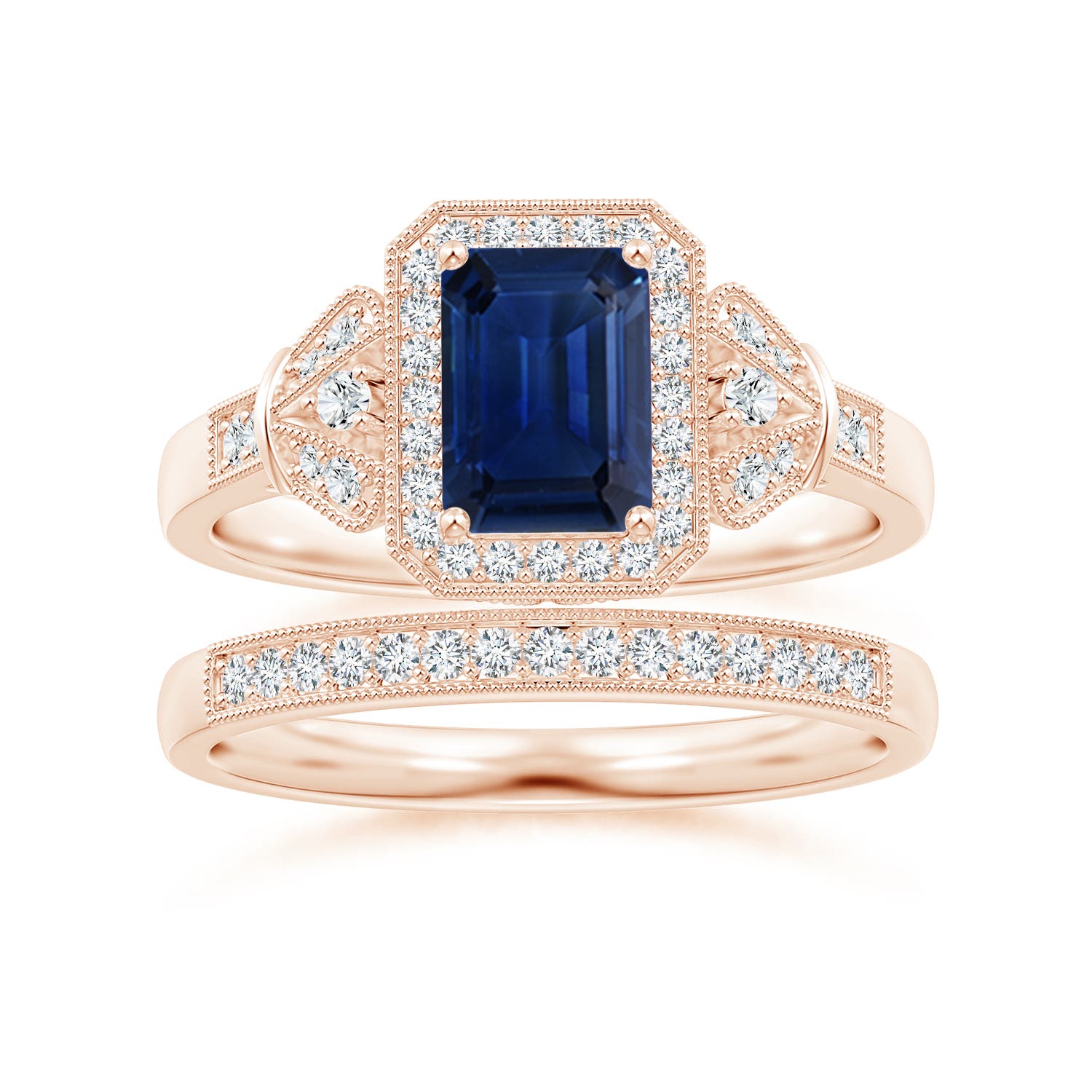 AAA - Blue Sapphire / 1.31 CT / 14 KT Rose Gold