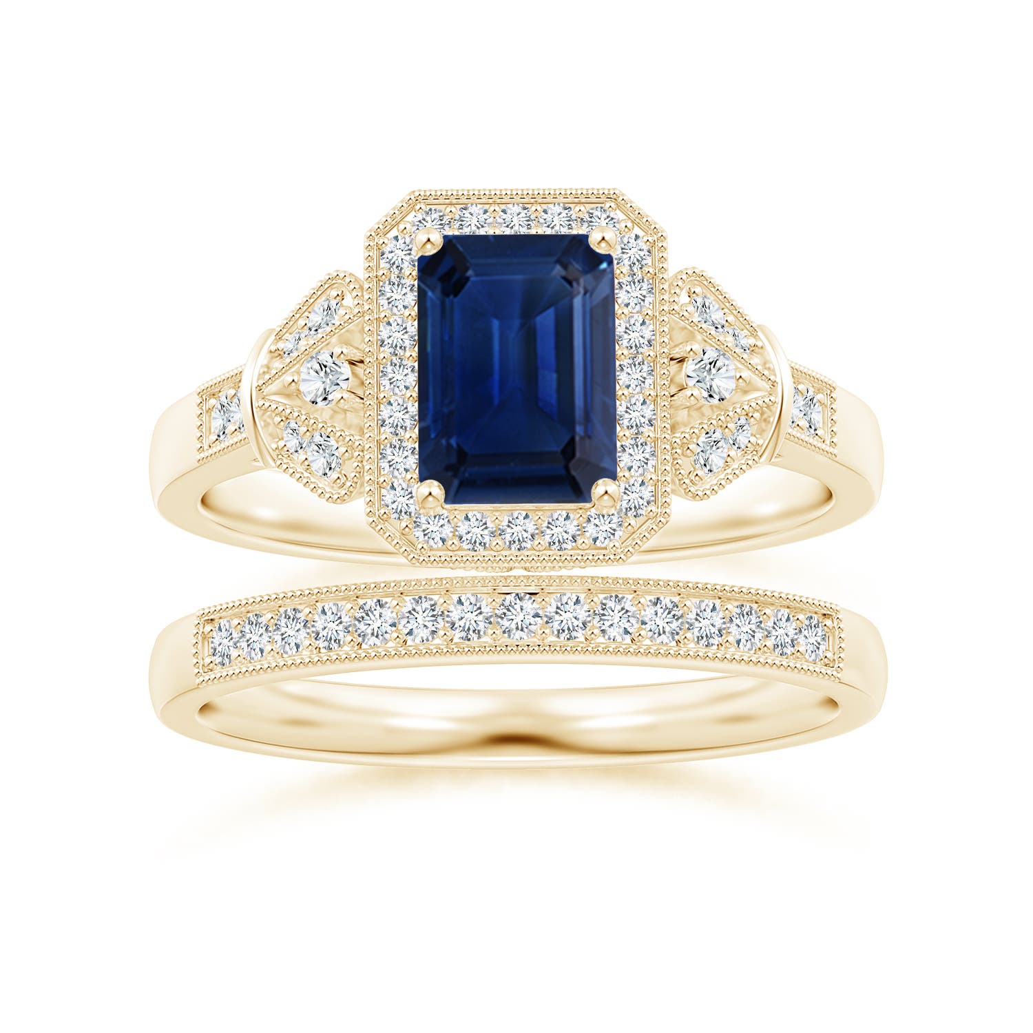 AAA - Blue Sapphire / 1.31 CT / 14 KT Yellow Gold