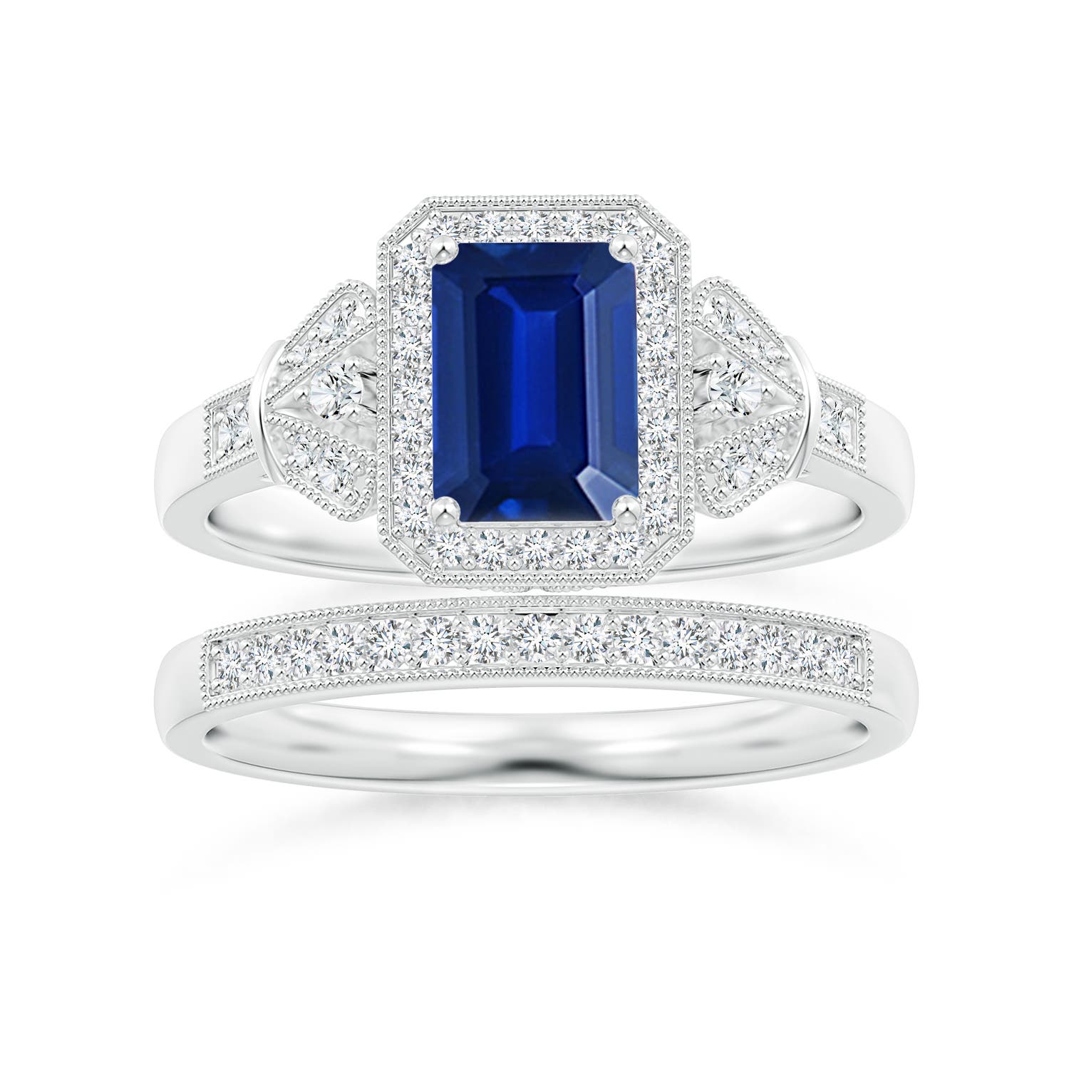 AAAA - Blue Sapphire / 1.31 CT / 14 KT White Gold