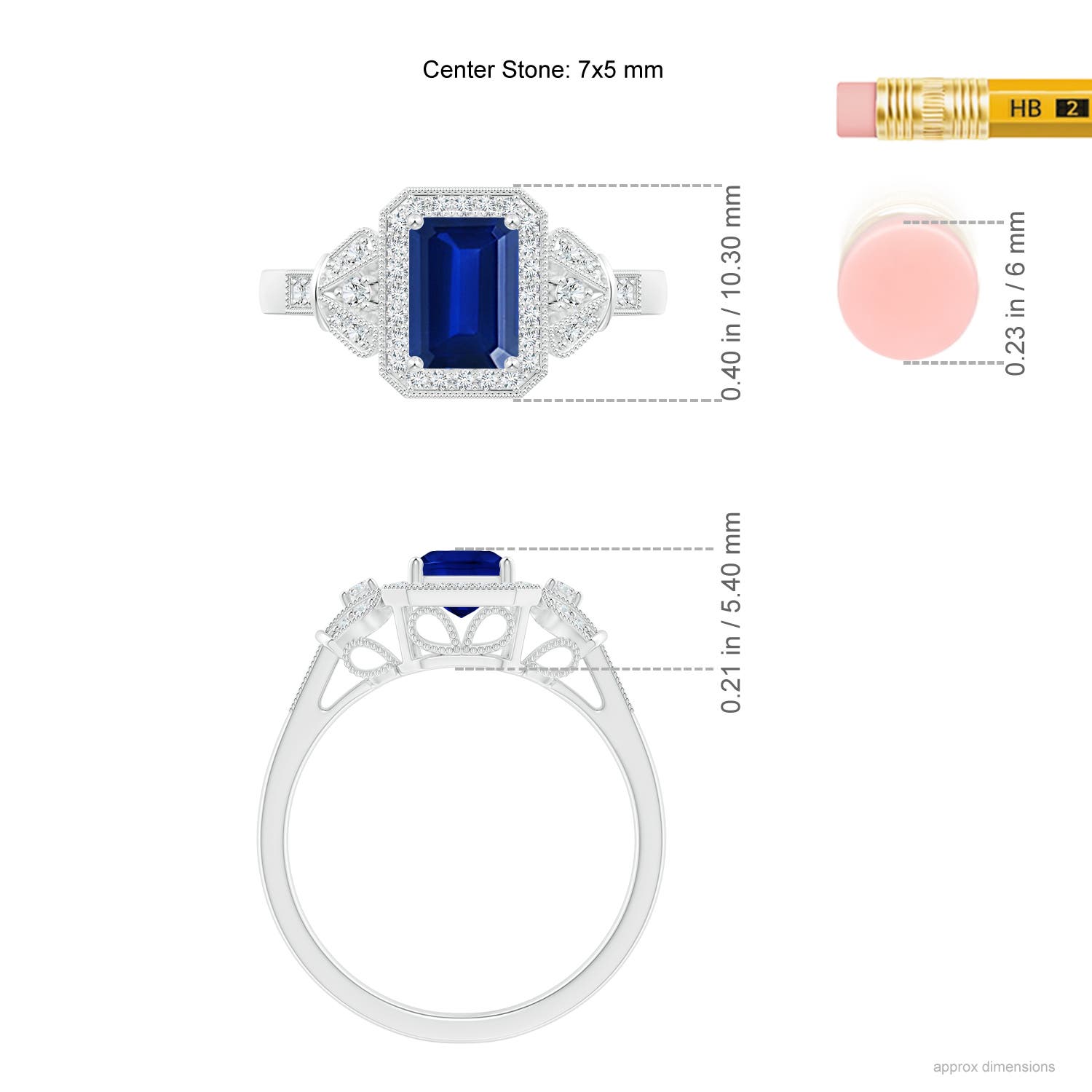 AAAA - Blue Sapphire / 1.31 CT / 14 KT White Gold