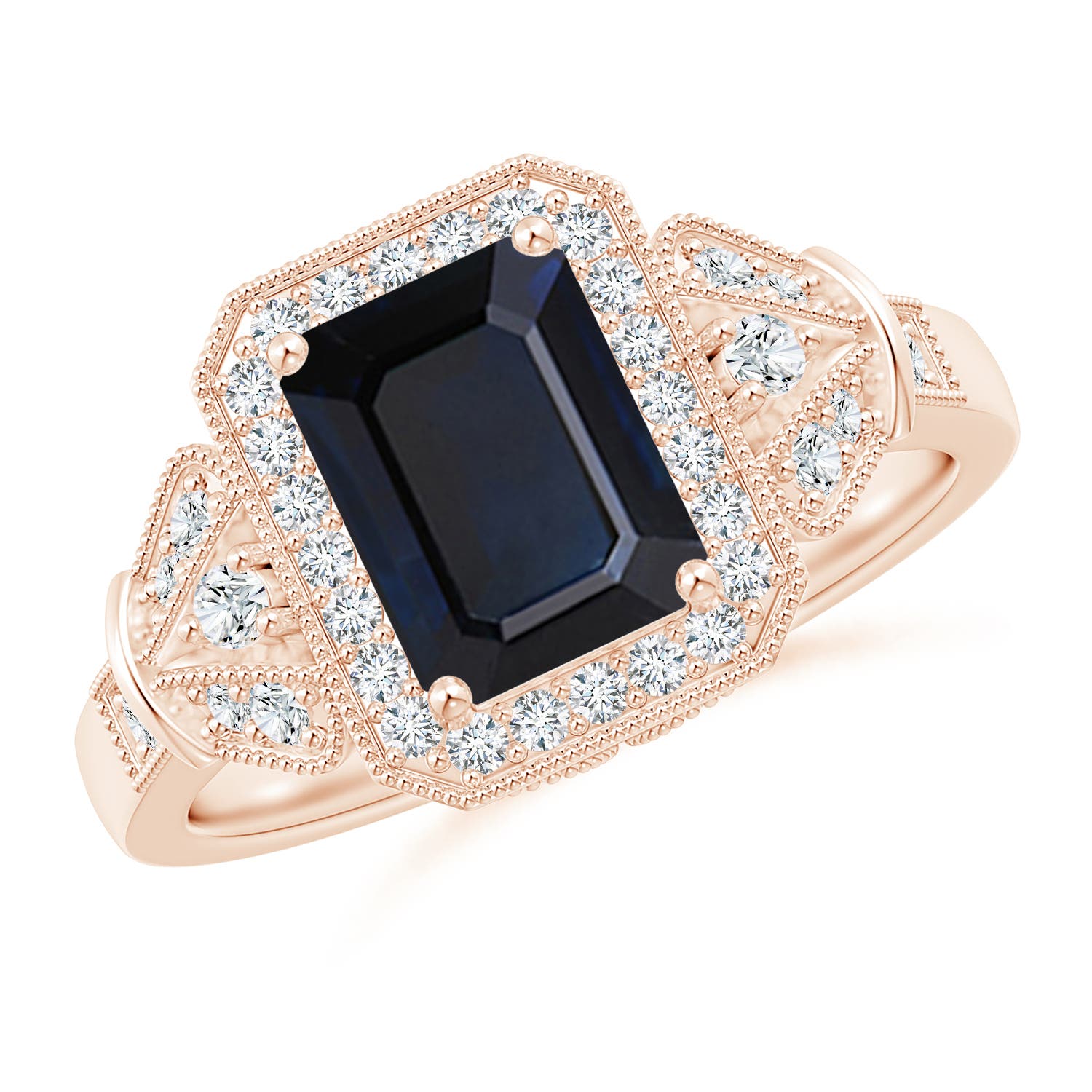 A - Blue Sapphire / 1.98 CT / 14 KT Rose Gold