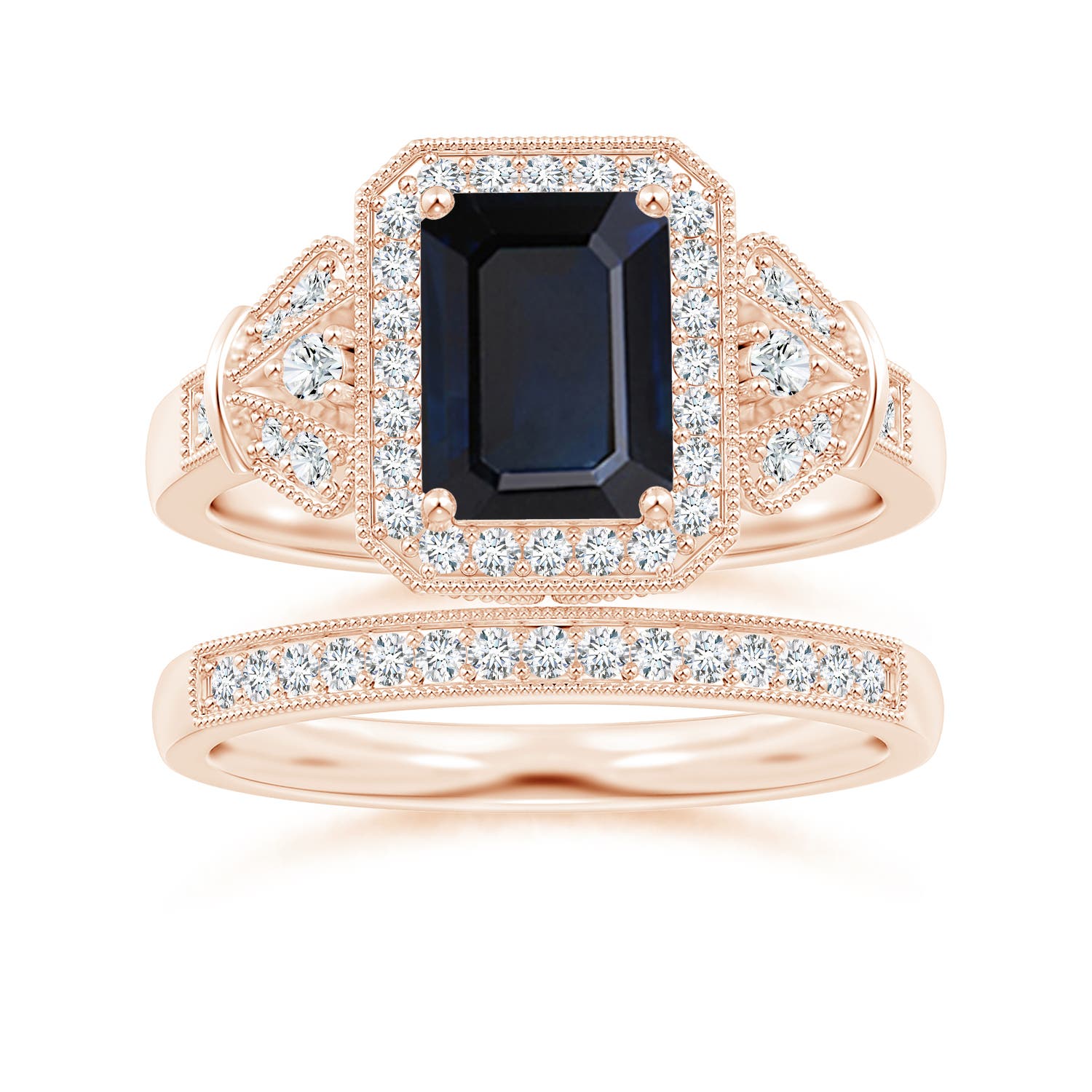 A - Blue Sapphire / 1.98 CT / 14 KT Rose Gold