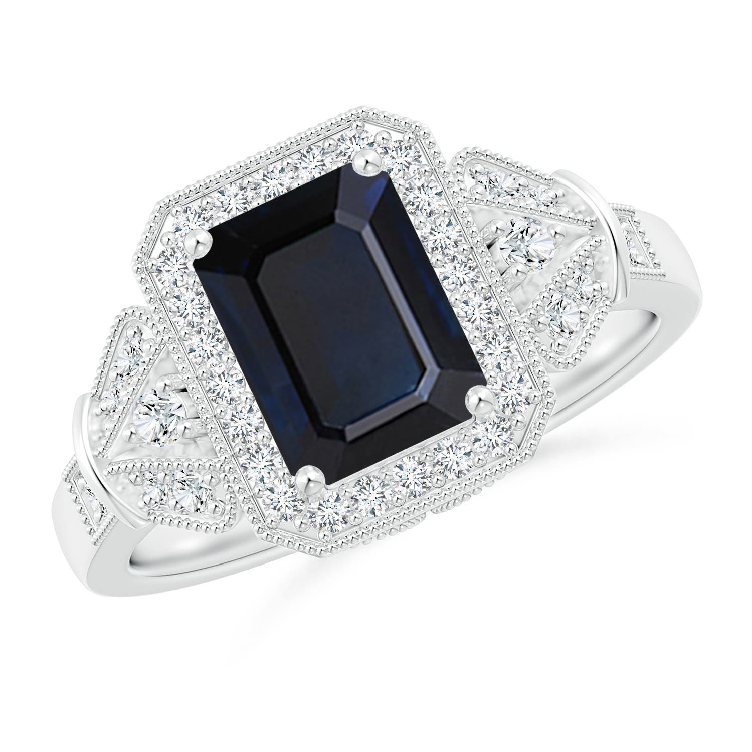 A - Blue Sapphire / 1.98 CT / 14 KT White Gold