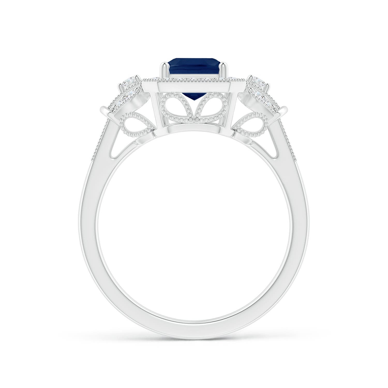 A - Blue Sapphire / 1.98 CT / 14 KT White Gold