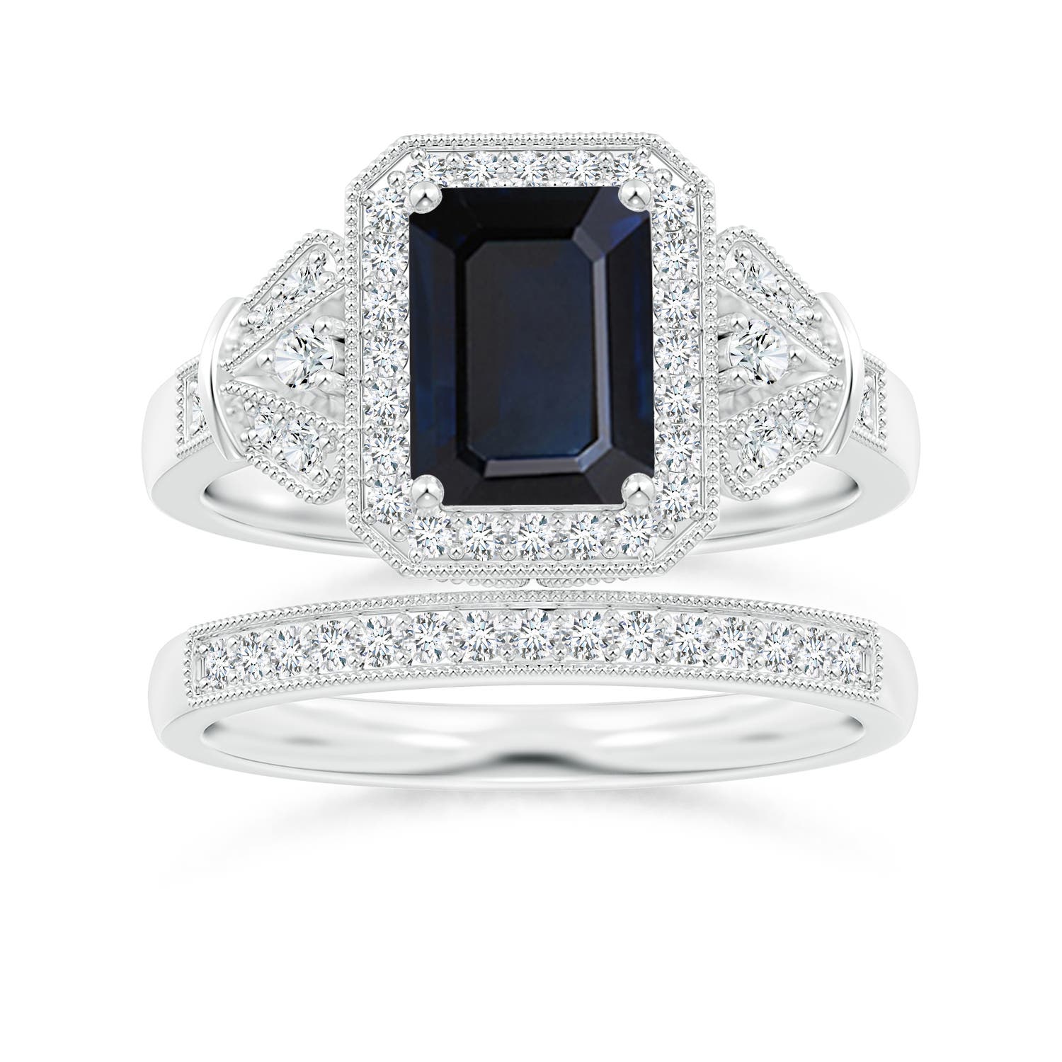 A - Blue Sapphire / 1.98 CT / 14 KT White Gold