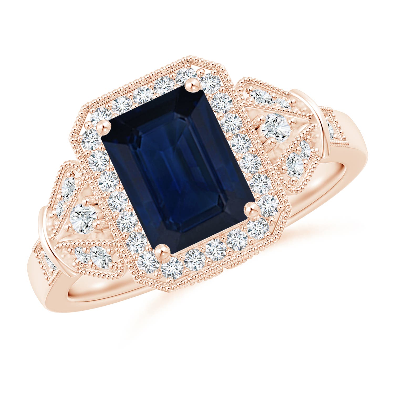 AA - Blue Sapphire / 1.98 CT / 14 KT Rose Gold