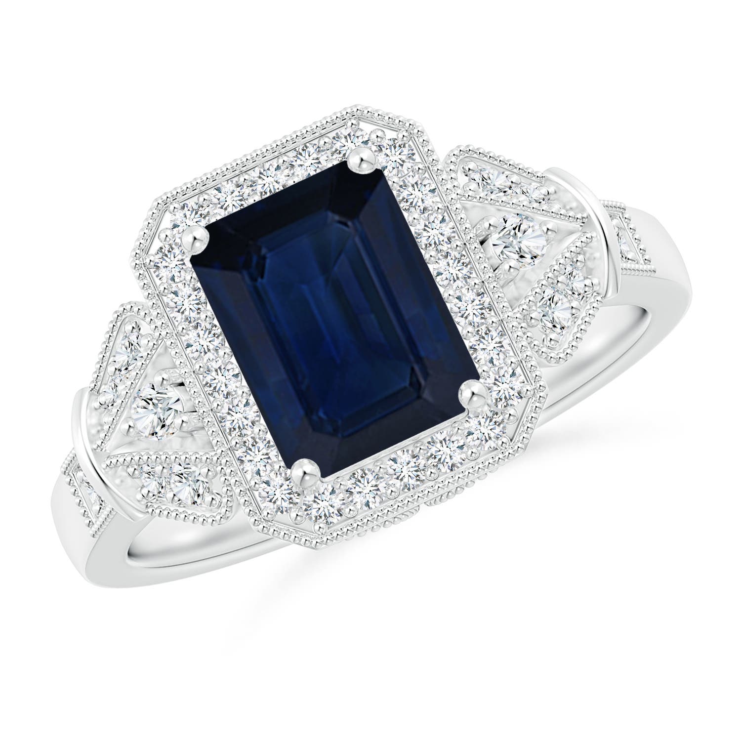 AA - Blue Sapphire / 1.98 CT / 14 KT White Gold