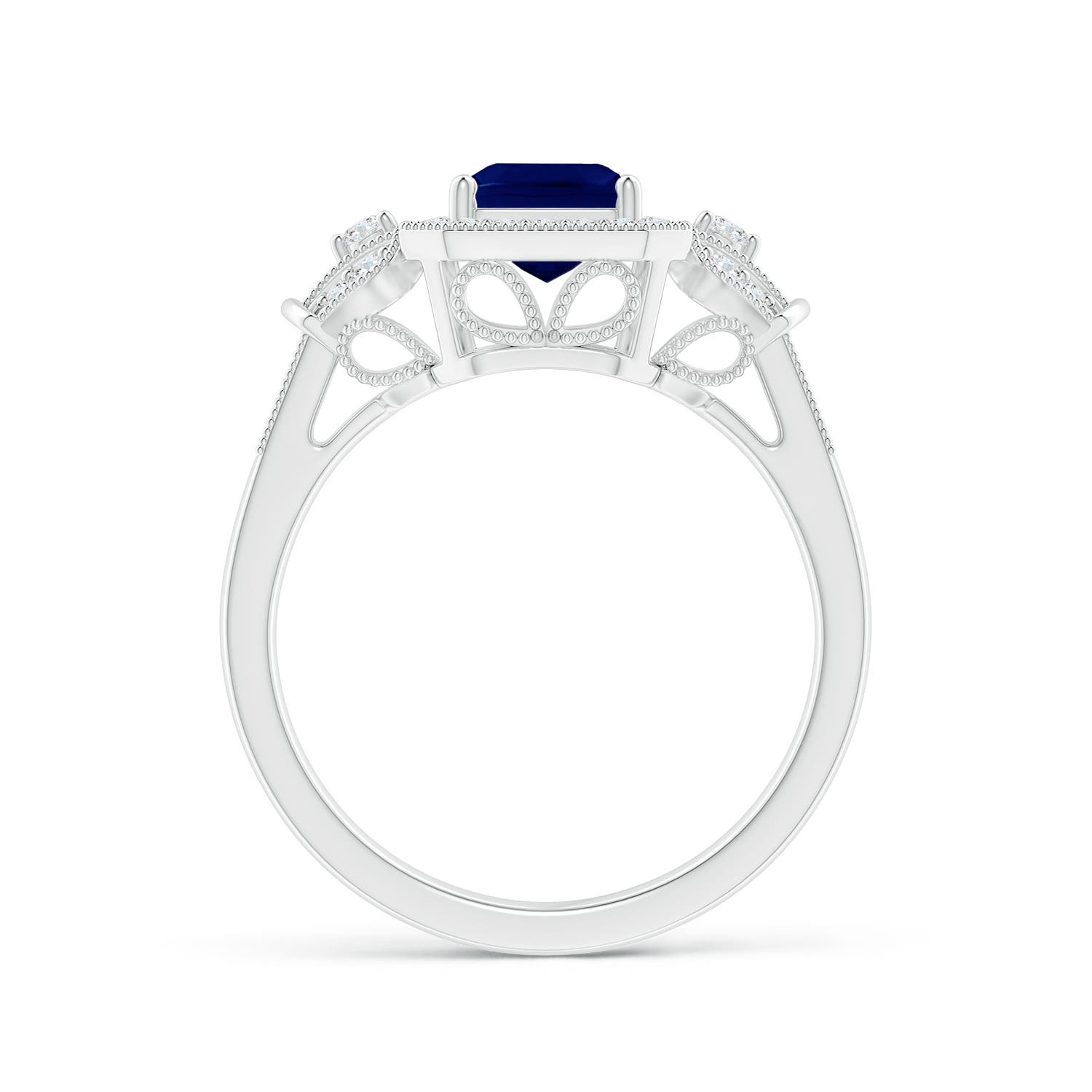 AA - Blue Sapphire / 1.98 CT / 14 KT White Gold