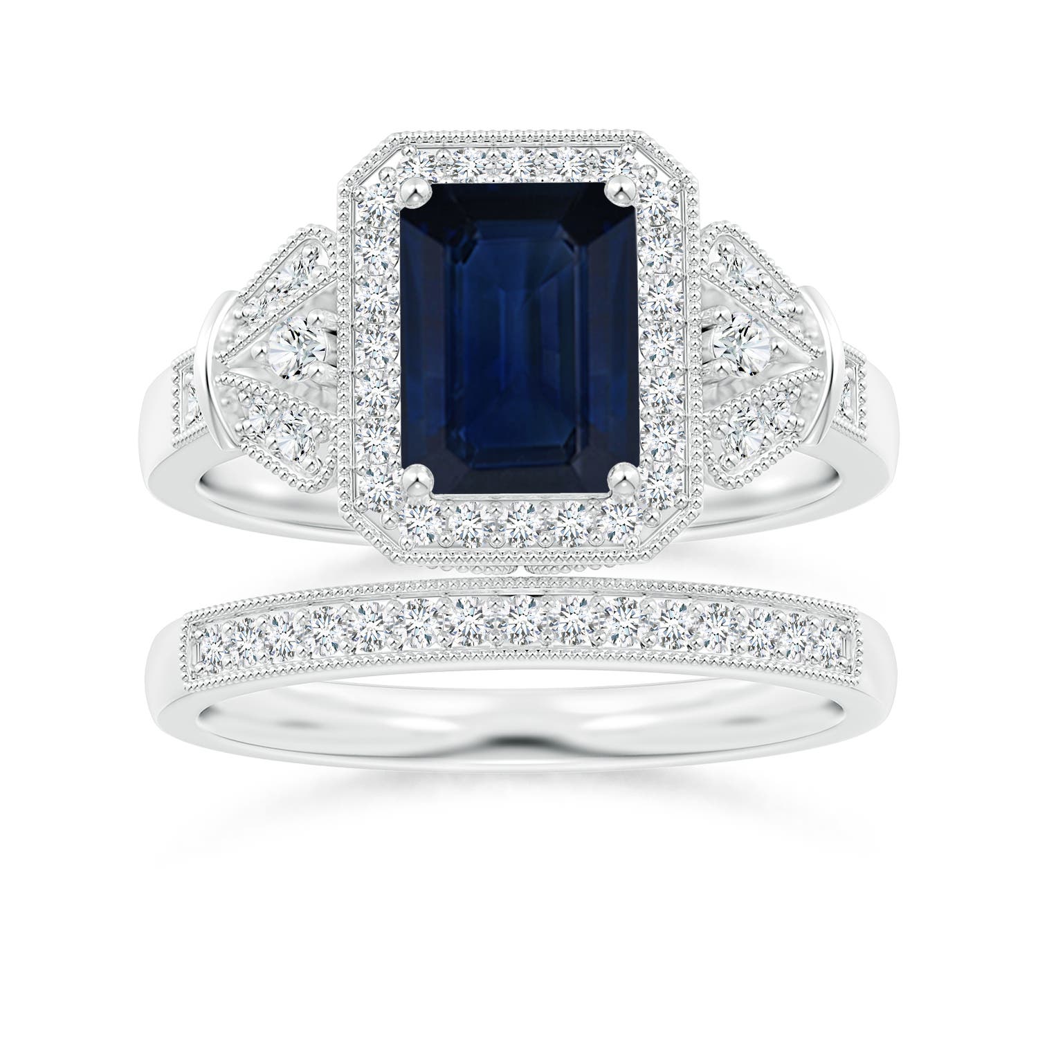 AA - Blue Sapphire / 1.98 CT / 14 KT White Gold