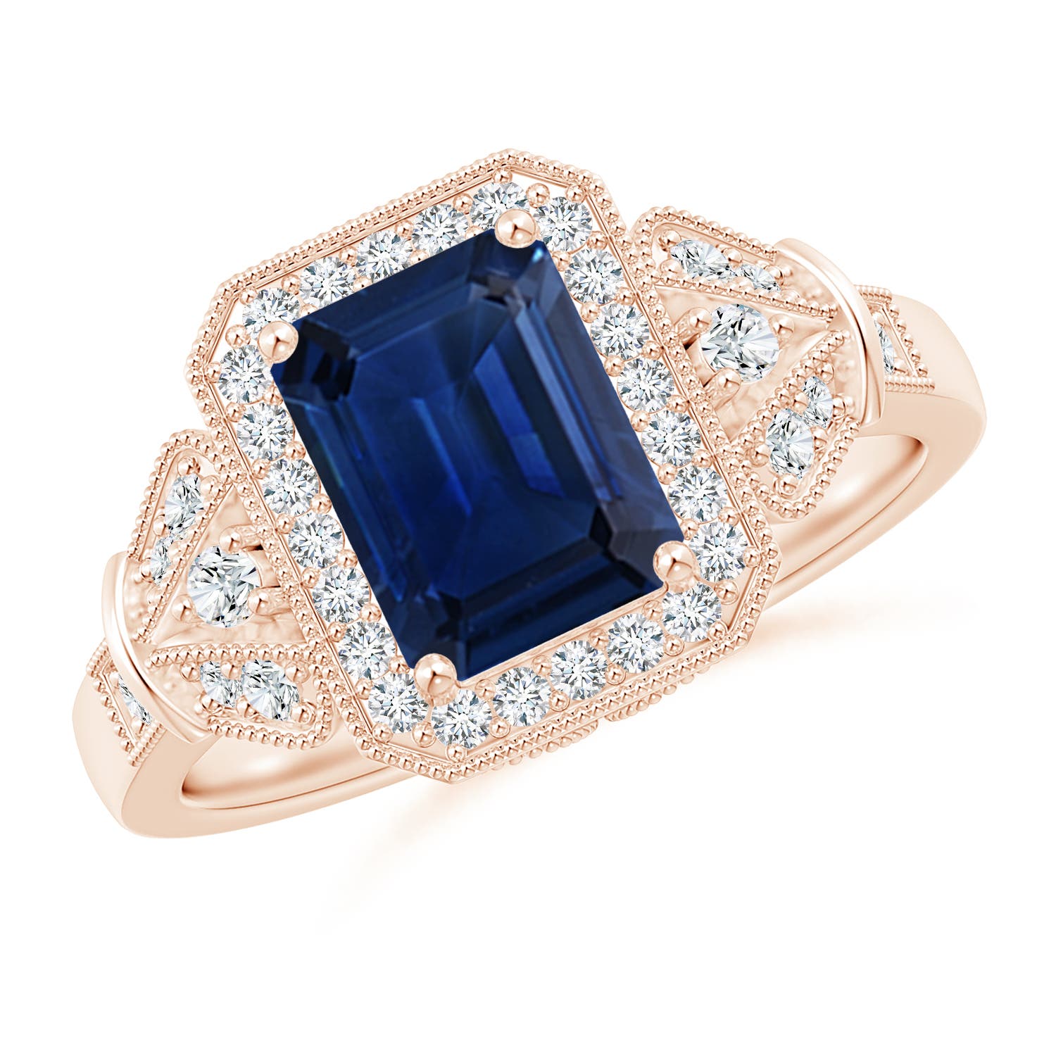 AAA - Blue Sapphire / 1.98 CT / 14 KT Rose Gold