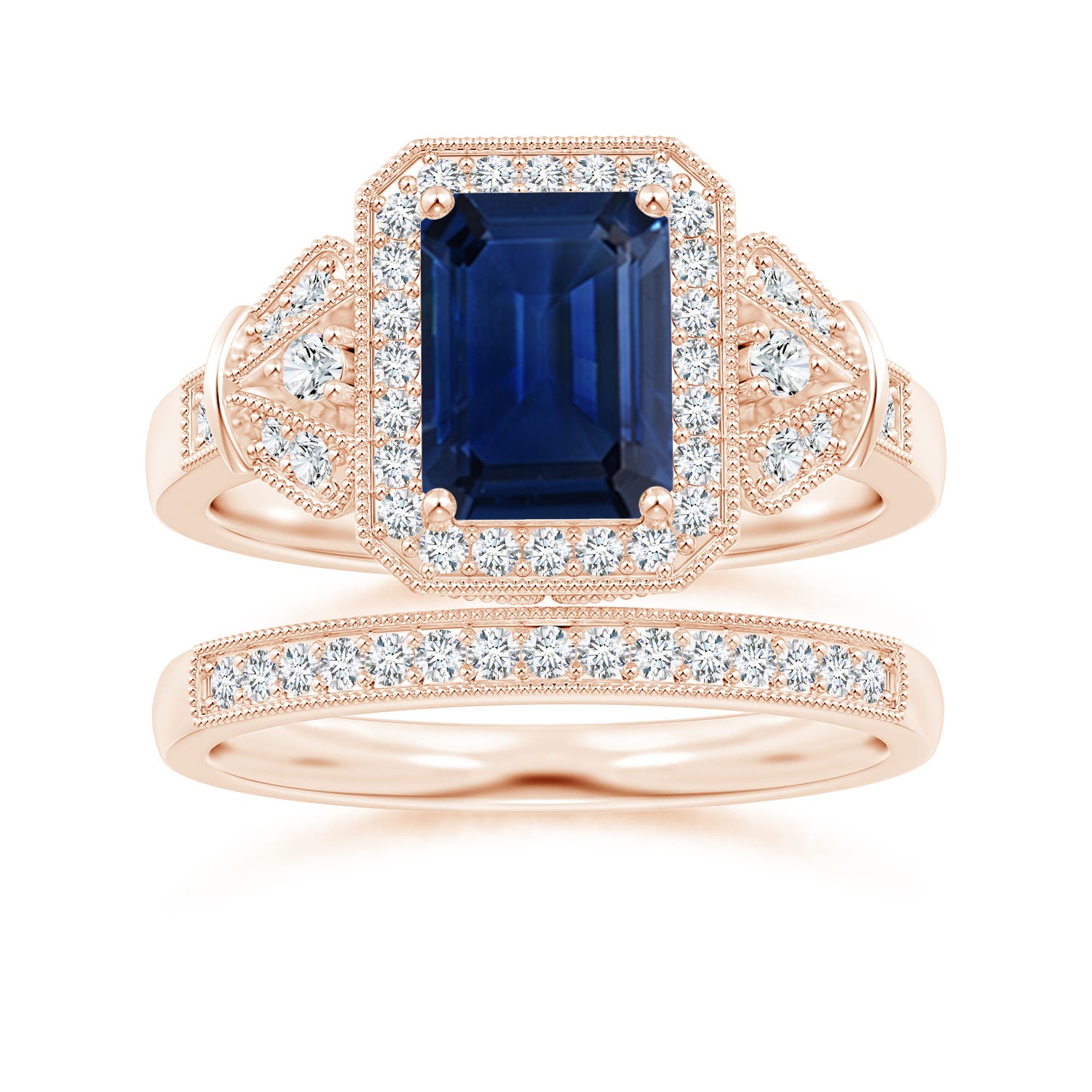 AAA - Blue Sapphire / 1.98 CT / 14 KT Rose Gold