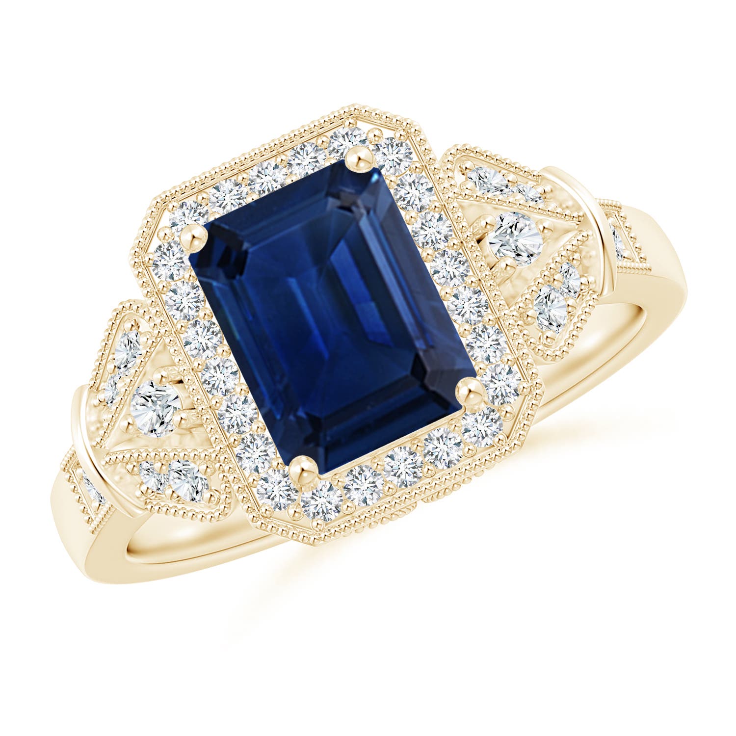 AAA - Blue Sapphire / 1.98 CT / 14 KT Yellow Gold