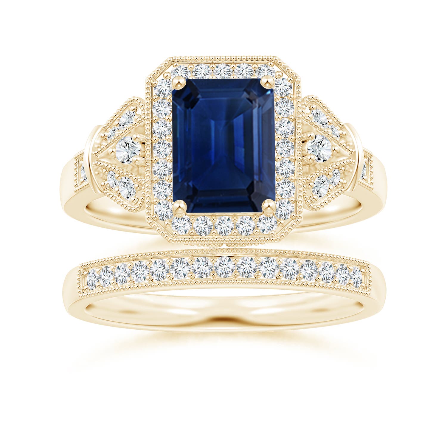 AAA - Blue Sapphire / 1.98 CT / 14 KT Yellow Gold