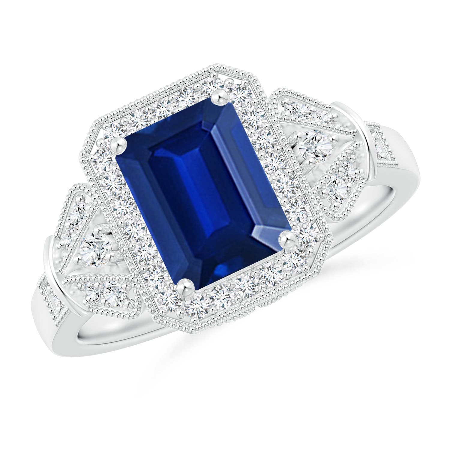 AAAA - Blue Sapphire / 1.98 CT / 14 KT White Gold